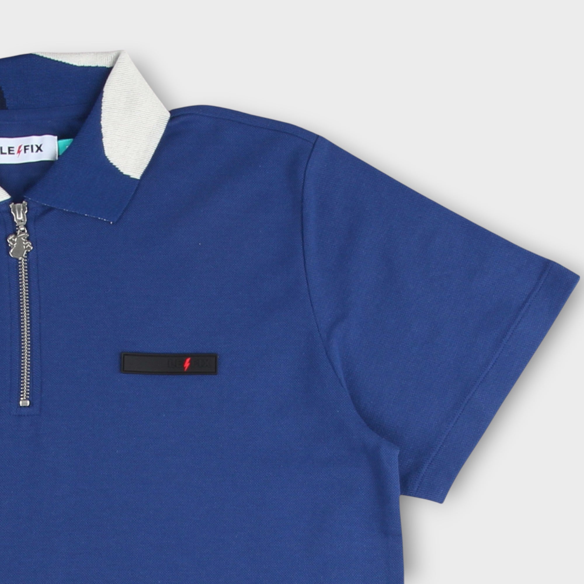 le-fix-drip-polo-poloshirt-blau-bio-baumwolle image 5