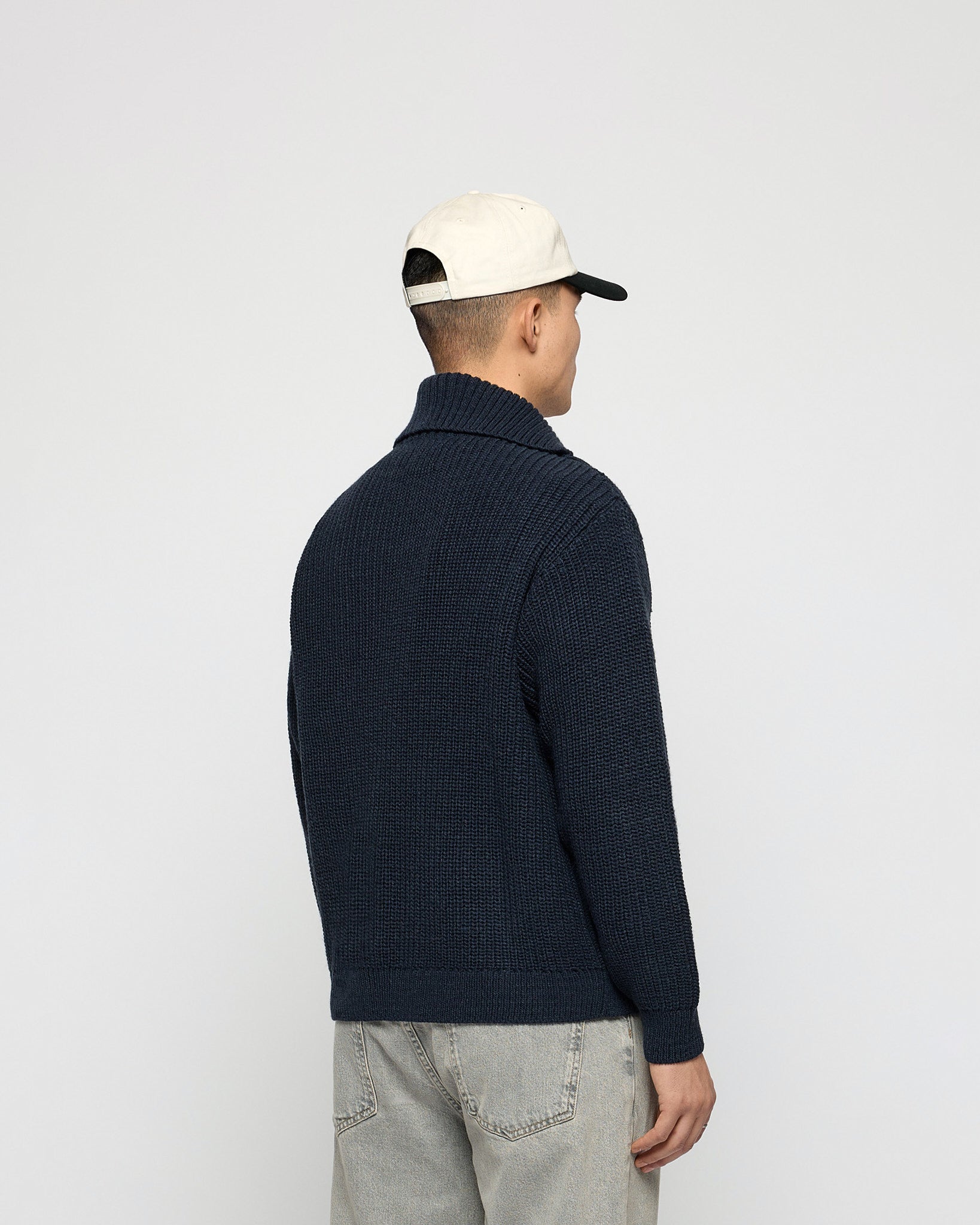 eightyfive-tops-knitted-polo-sweater-herren-navy-wolle image 5
