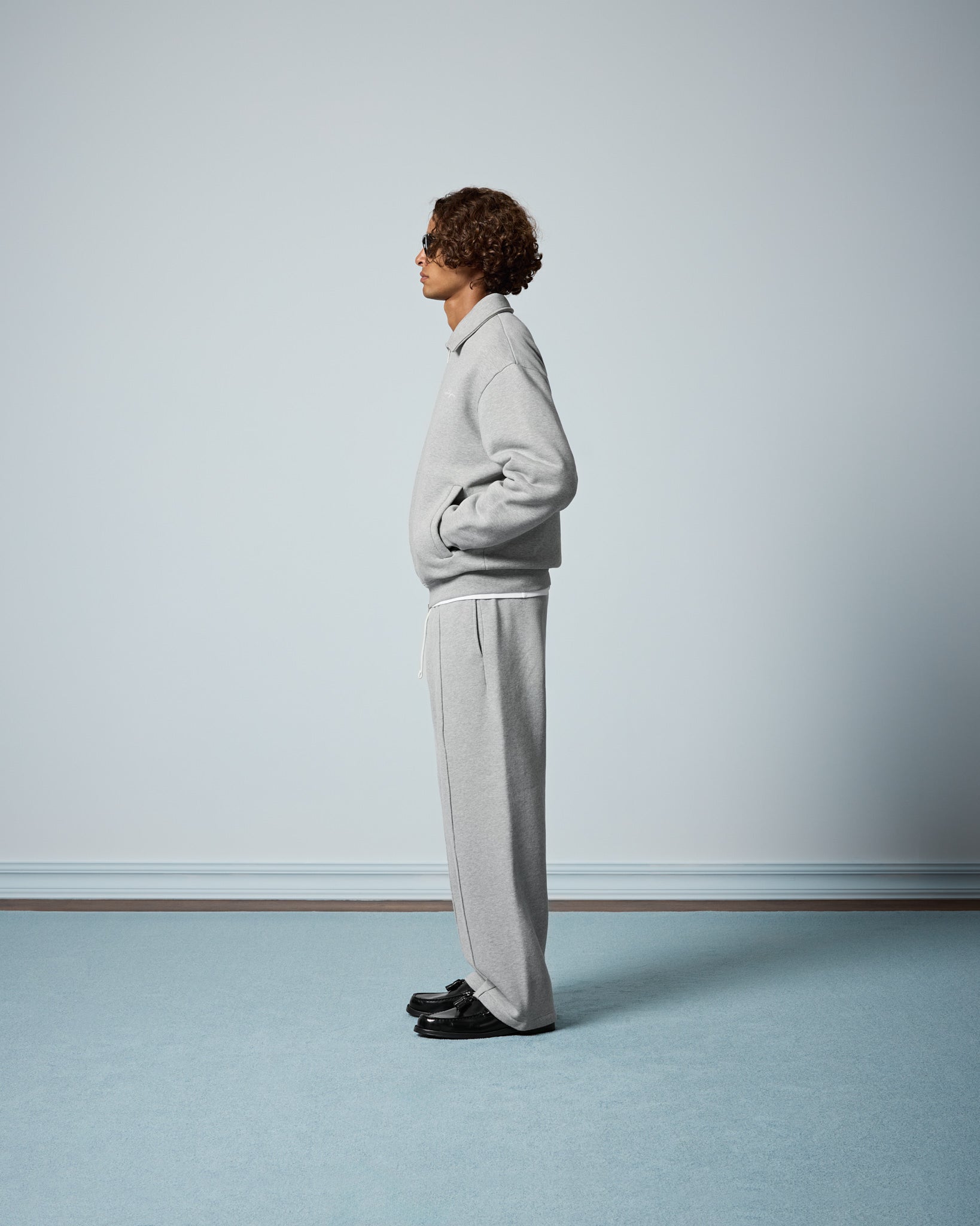 eightyfive-sweat-jacket-kent-collar-jacke-grey-melange image 5