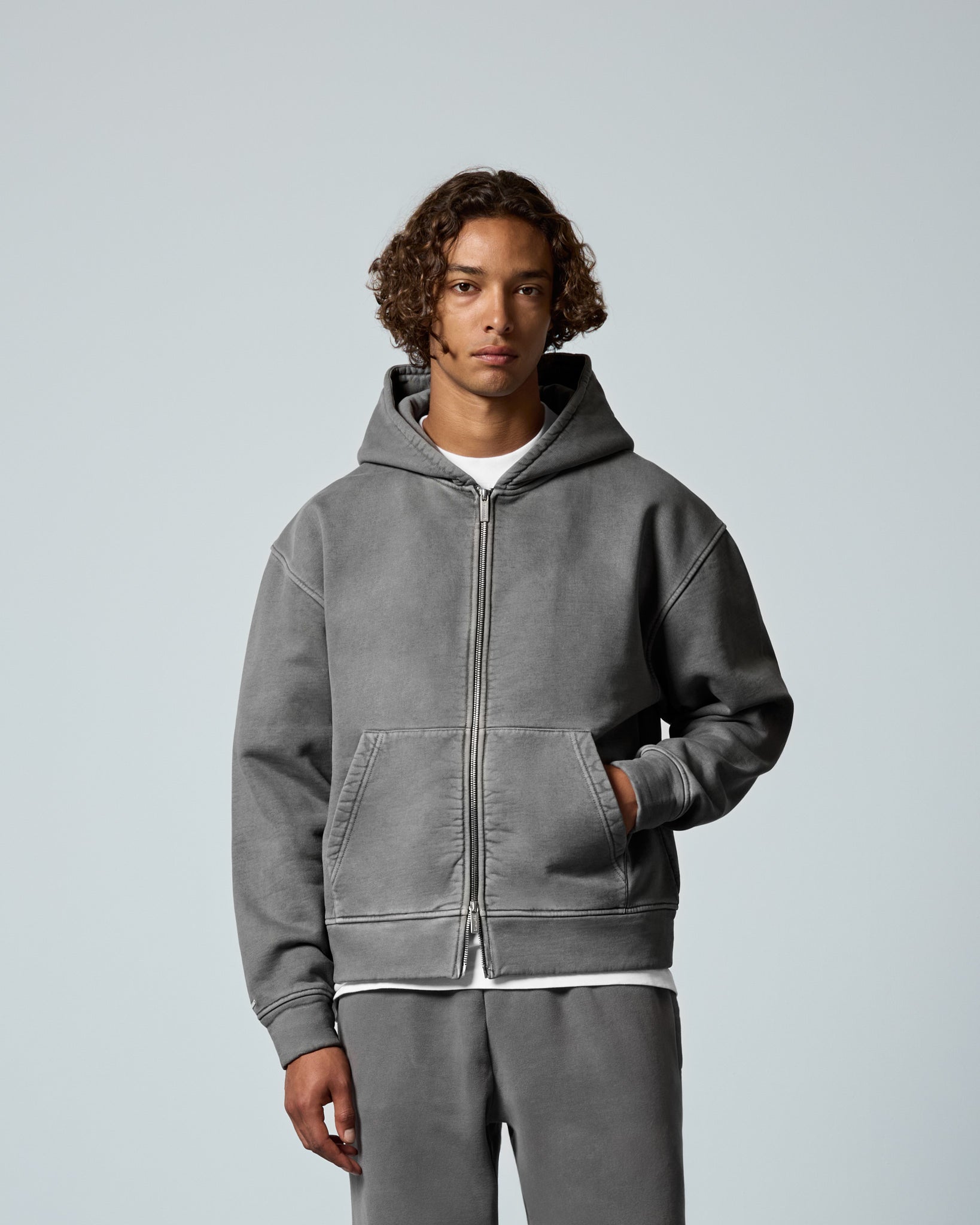 eightyfive-signature-heavy-zip-hoodie-stone-grey-oversized image 3