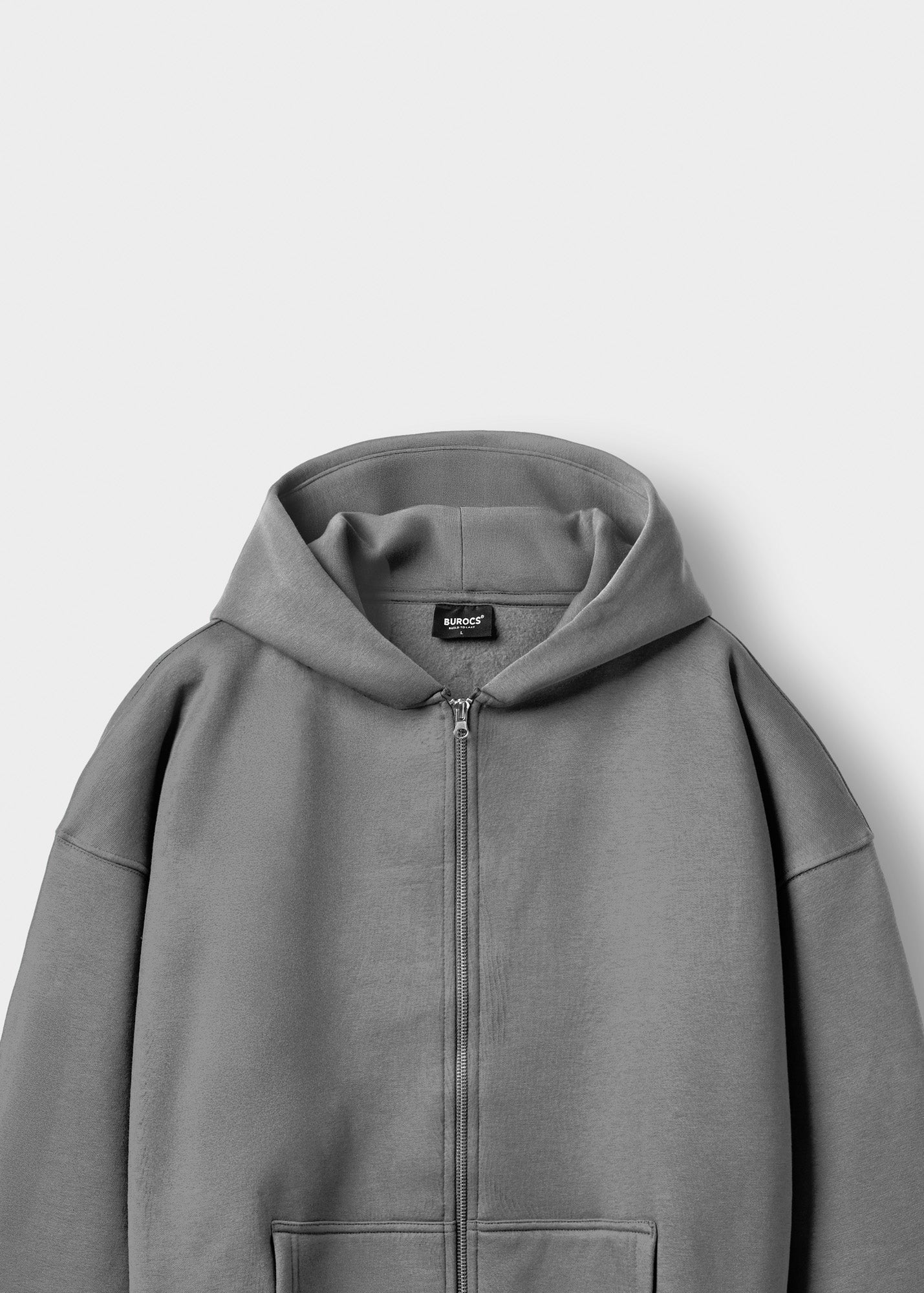 burocs-basic-zip-hoodie-grey-m-baumwolle-oversized image 3