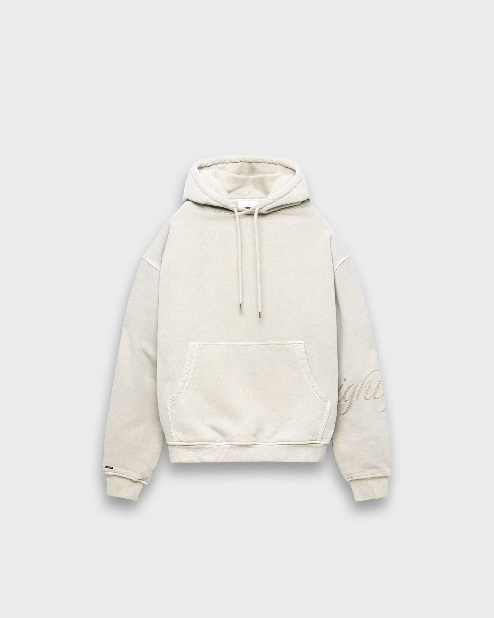 eightyfive-embroidered-handwritten-hoodie-vintage-grey-m image 1