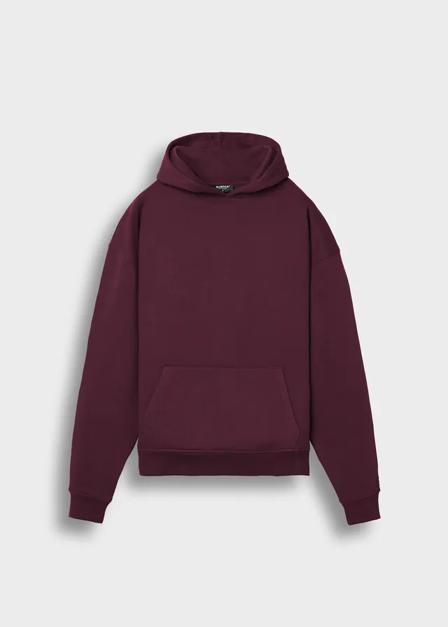 burocs-basic-hoodie-br-1325-kapuzenpullover-burgundy-oversized image 1