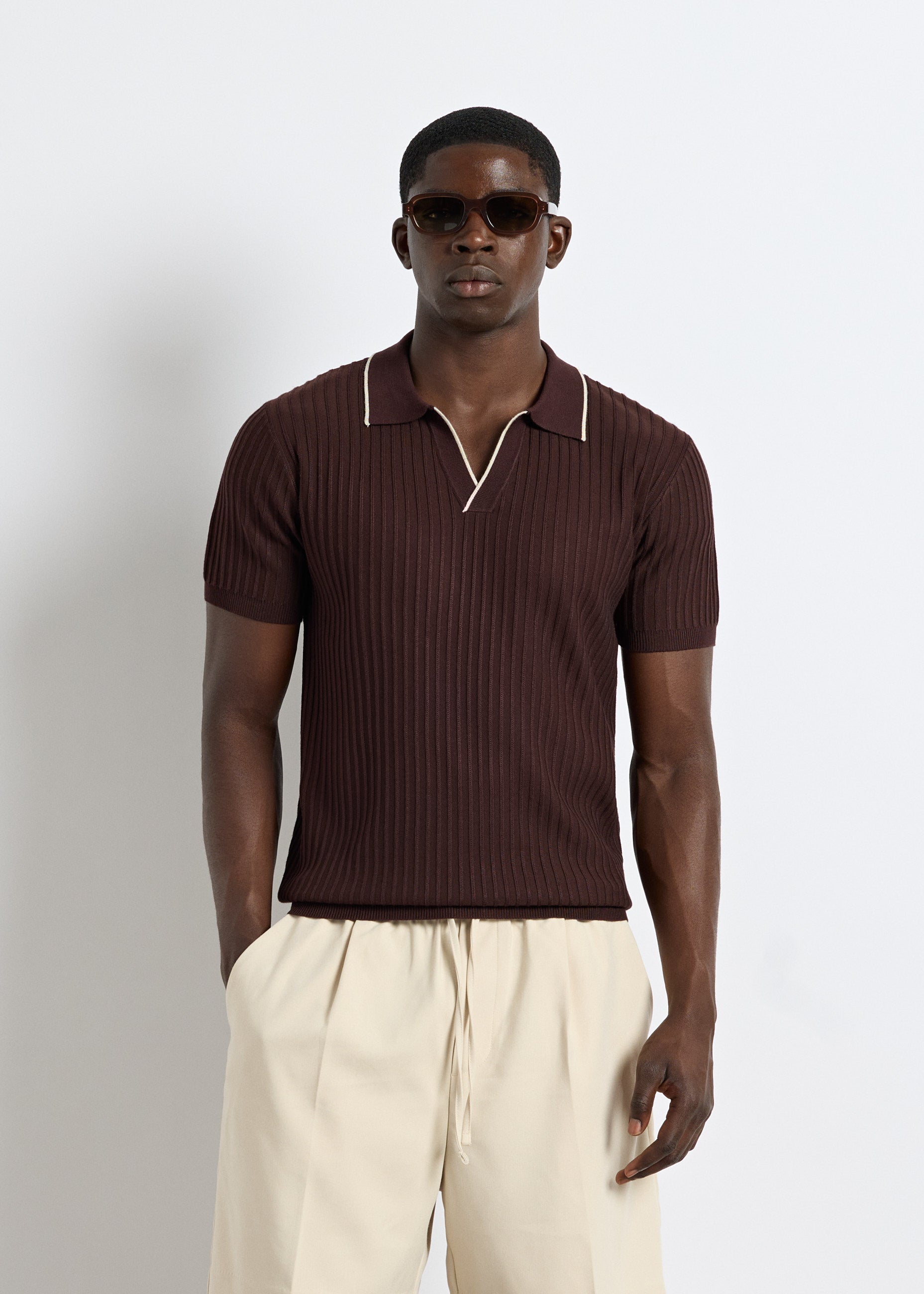 burocs-polo-t-shirt-brown-regular-fit-feinstrick image 4