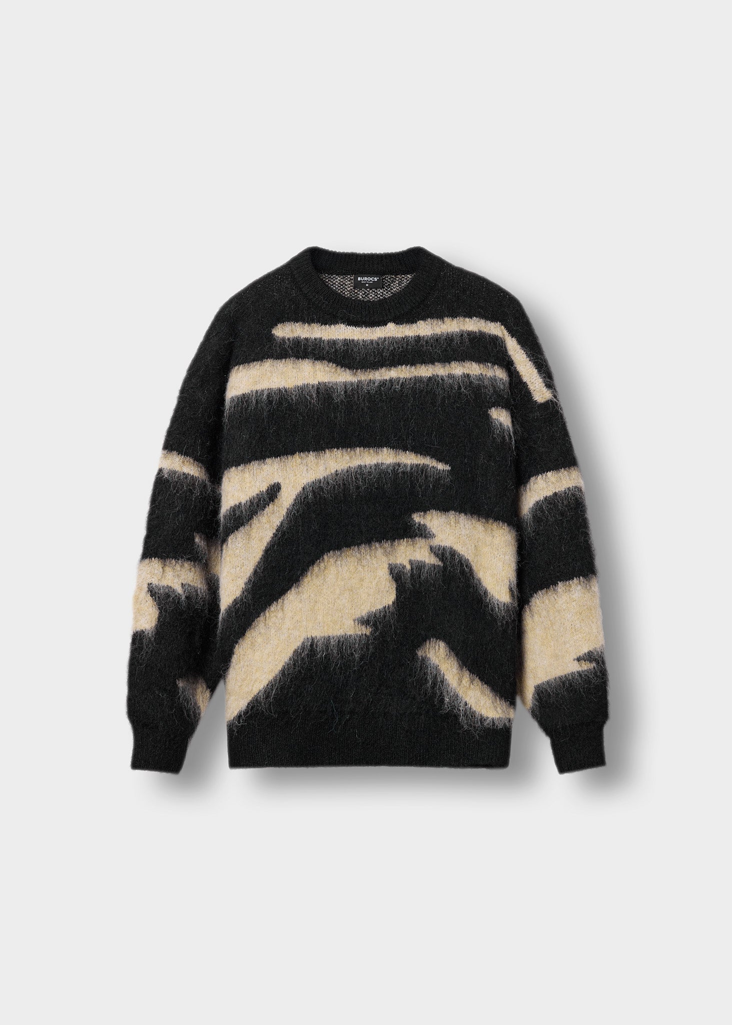 burocs-hairy-monochrome-knit-sweater-black-oversize image 1