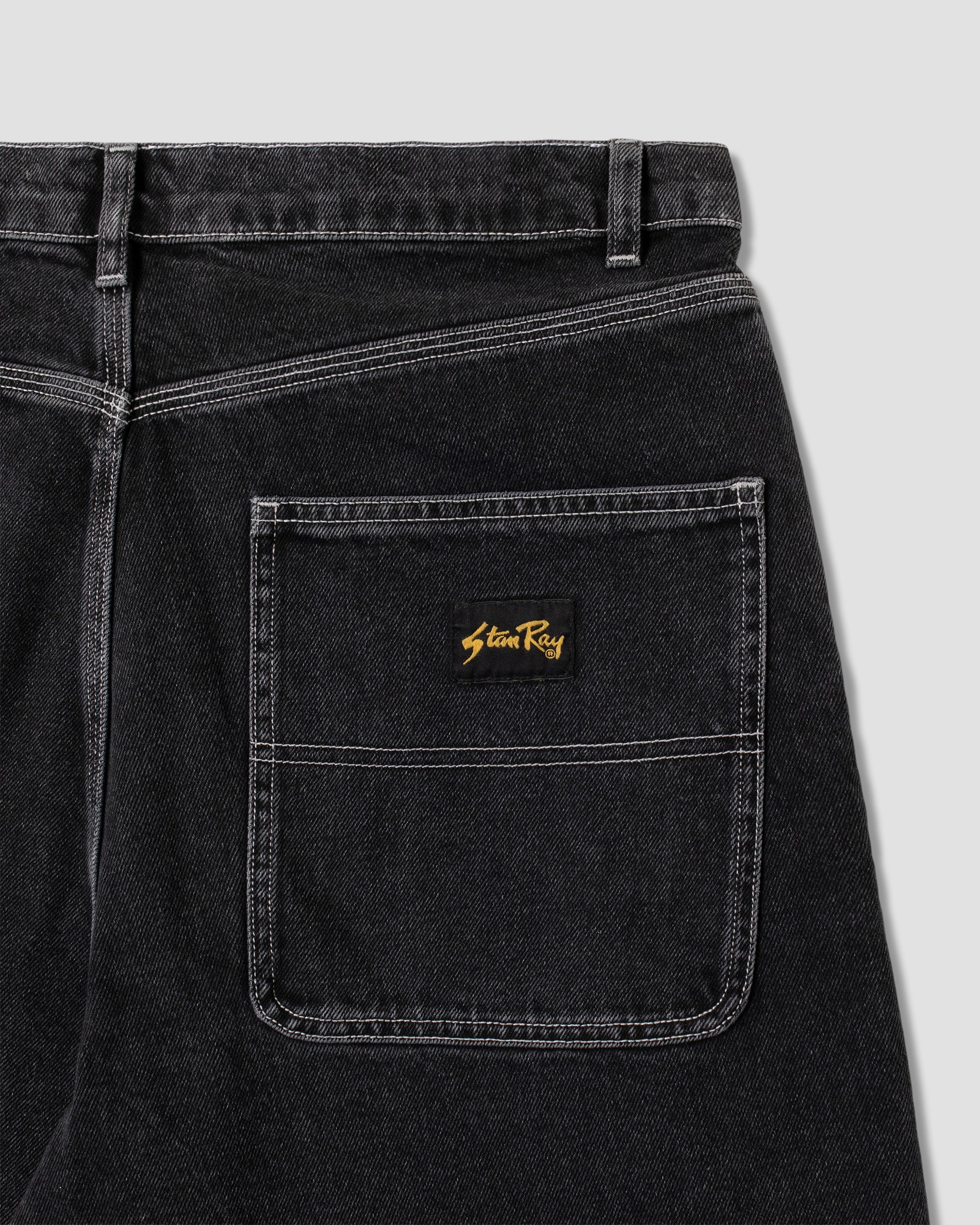 stan-ray-wide-5-short-jeansshorts-washed-black-denim image 6
