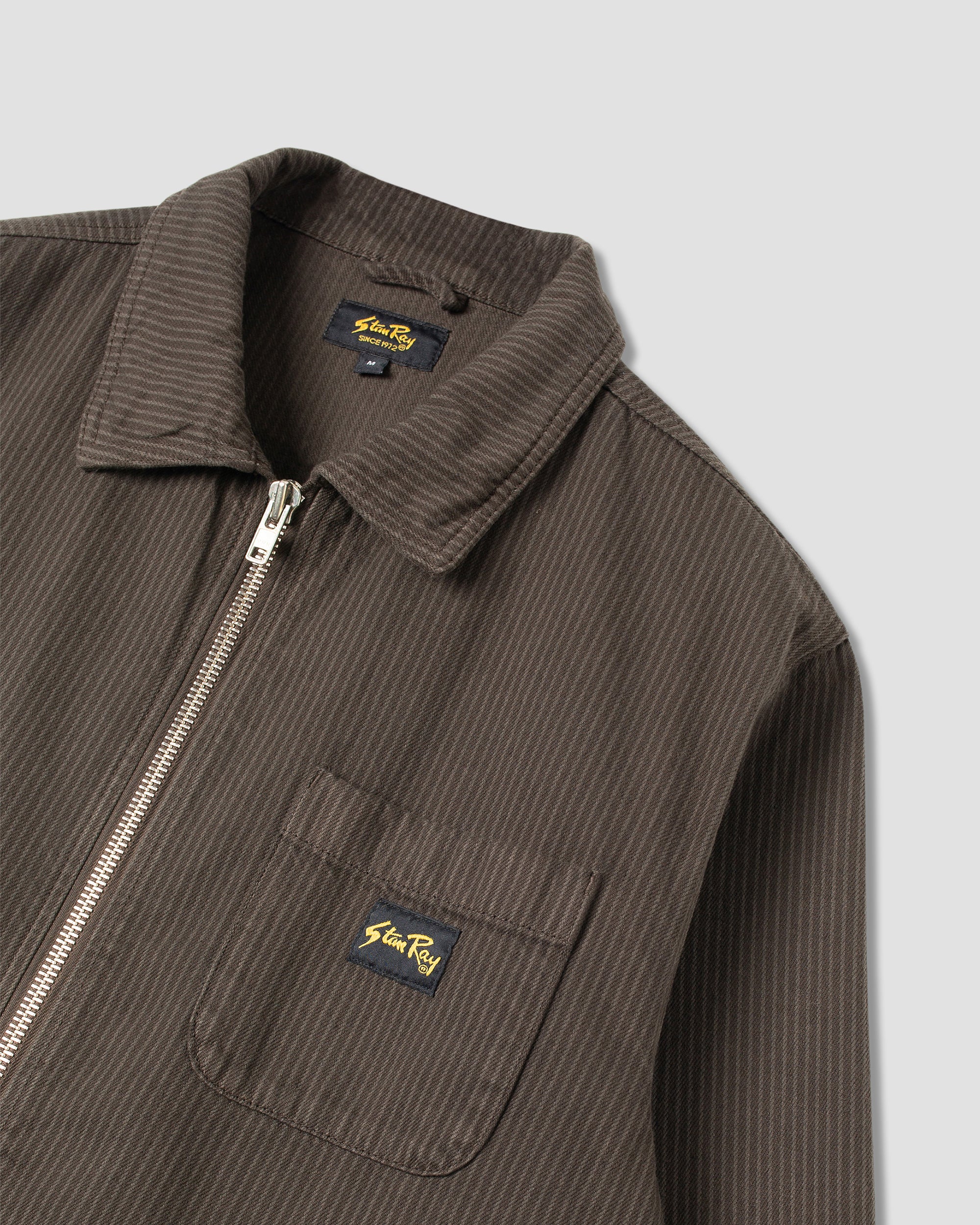 stan-ray-zip-shirt-hemd-charcoal-hickory-canvas image 3