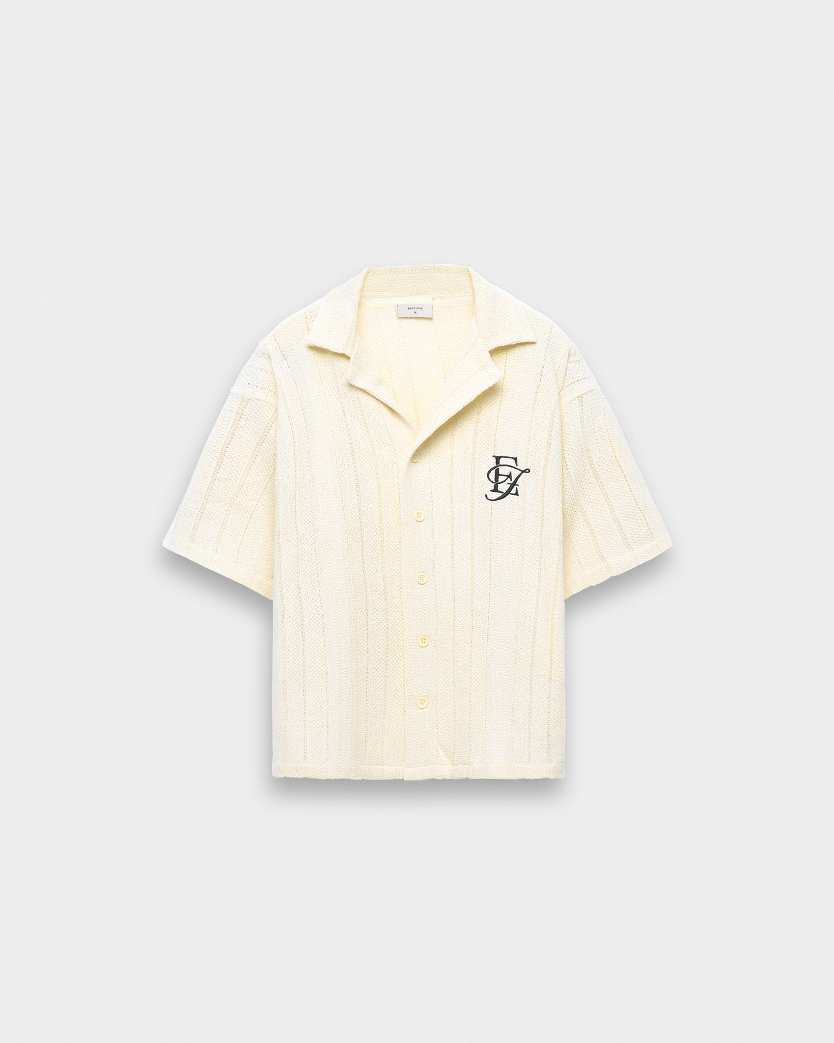 eightyfive-embroidered-knit-shirt-strickshirt-off-white-stickerei image 1