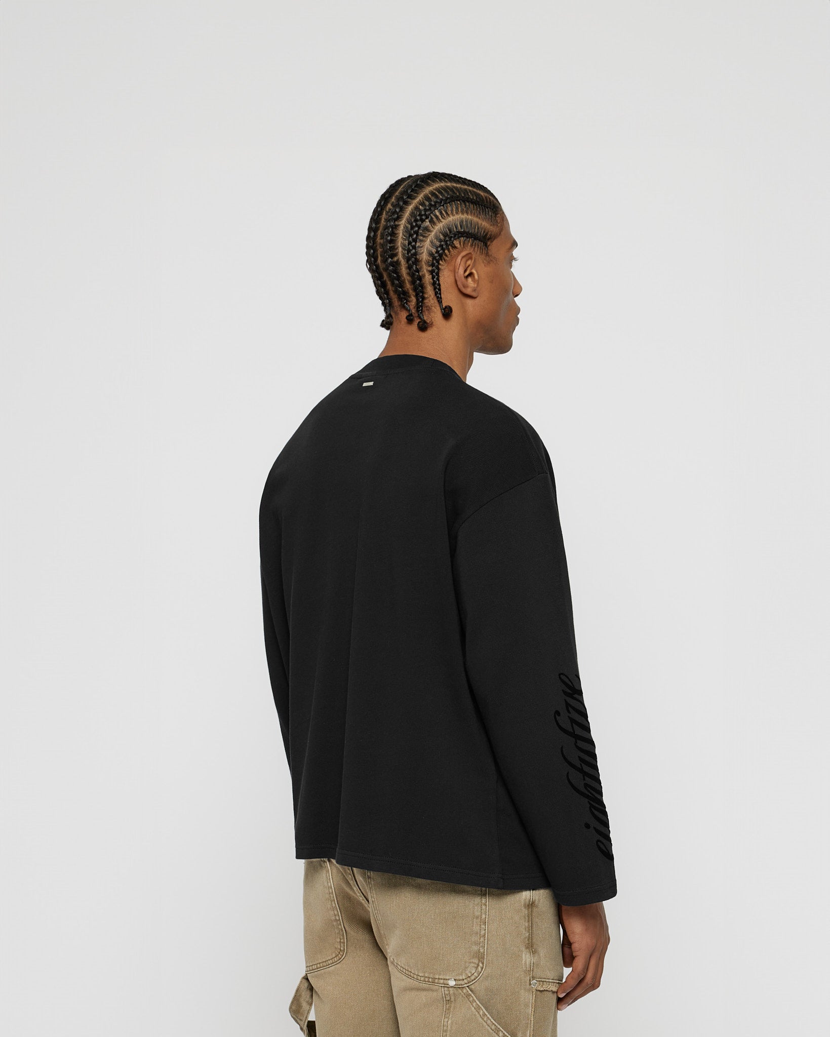 eightyfive-handwritten-longsleeve-langarmshirt-black-oversized image 4
