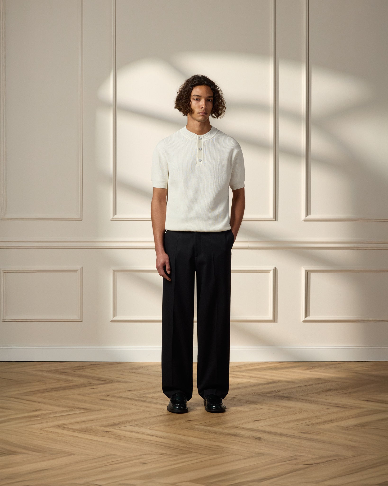 eightyfive-tops-knitted-henley-polo-t-shirt-offwhite-regular image 4