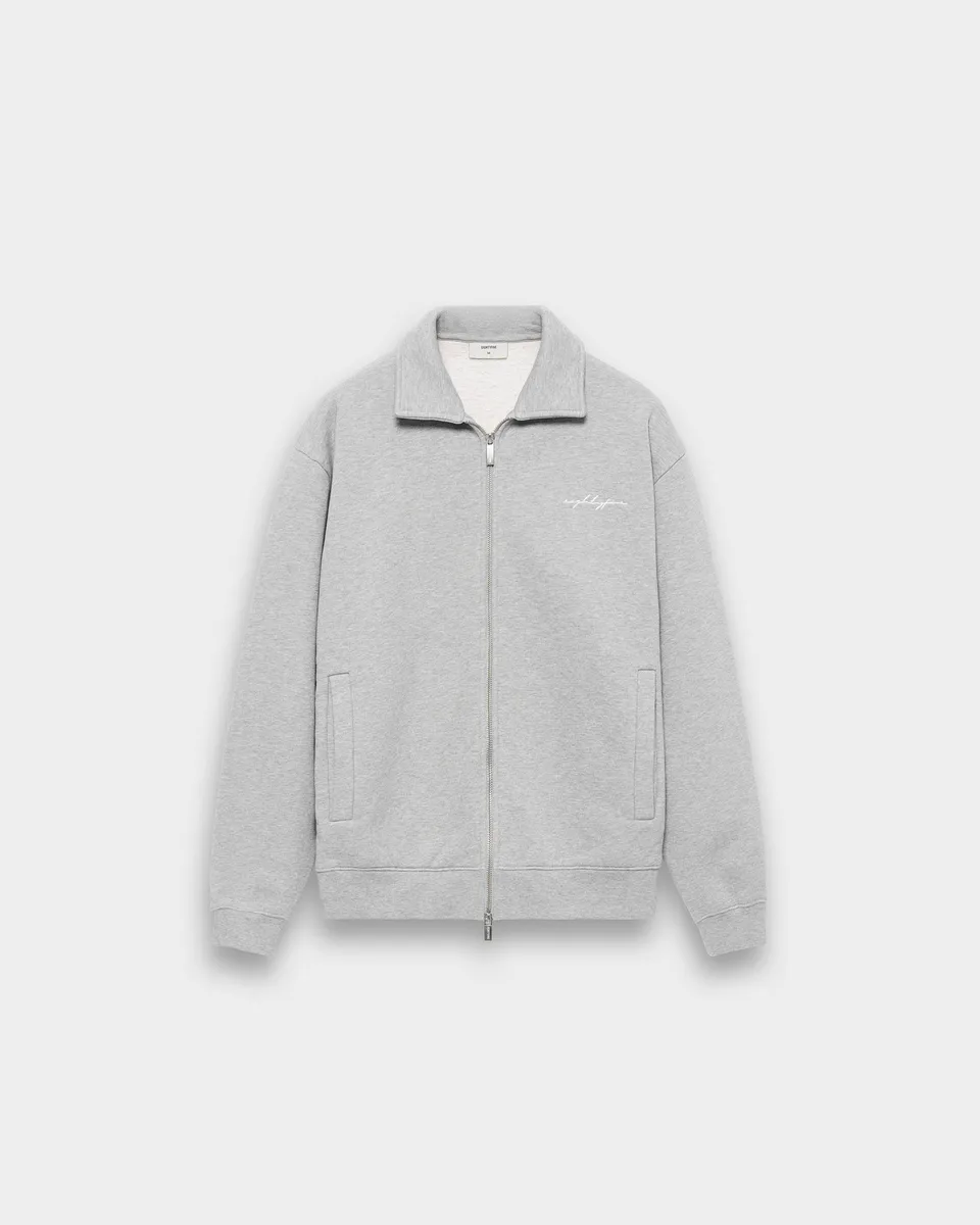 eightyfive-sweat-jacket-kent-collar-jacke-grey-melange image 1