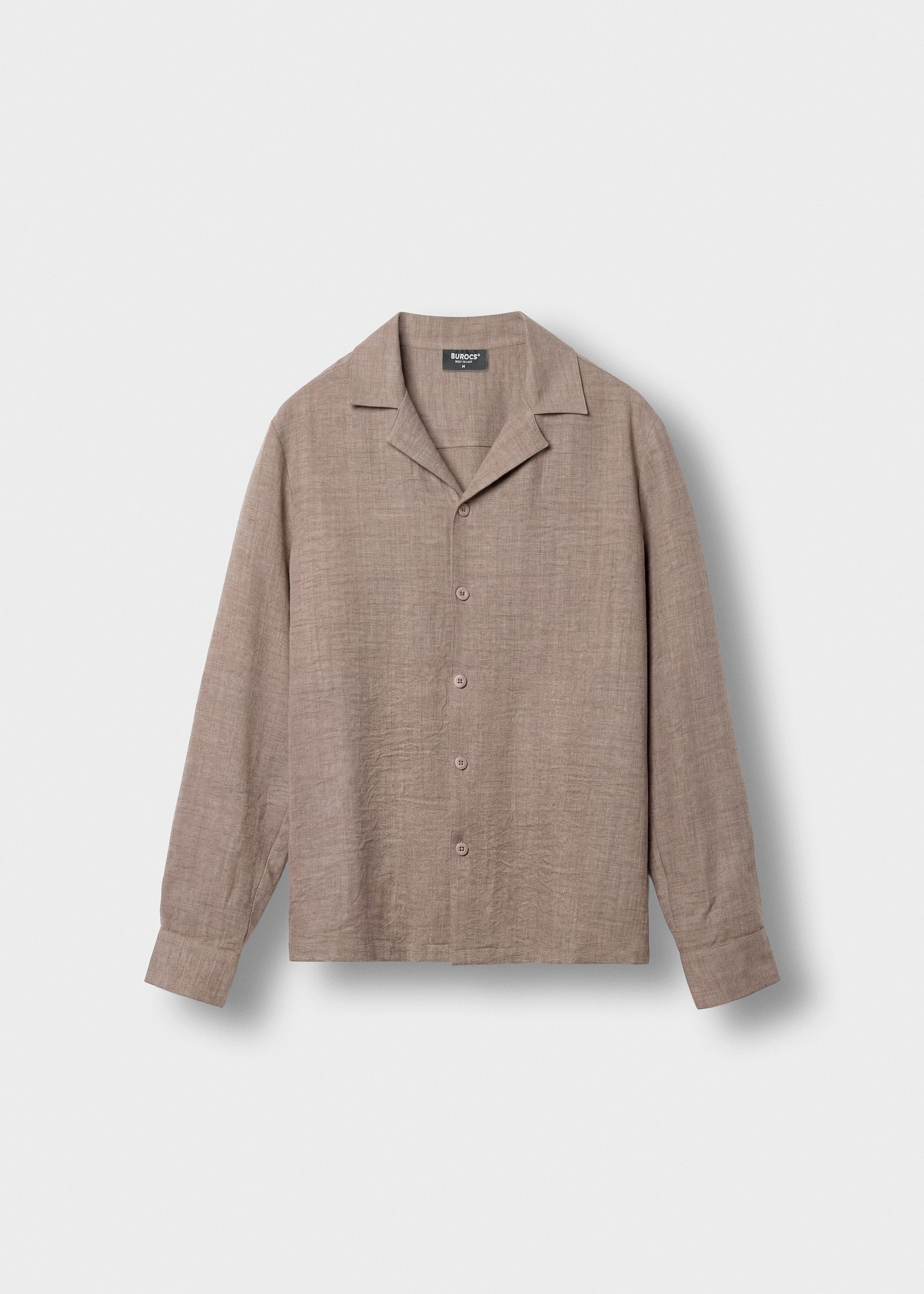 burocs-shirts-linen-look-langarmhemd-taupe-regular-fit image 1