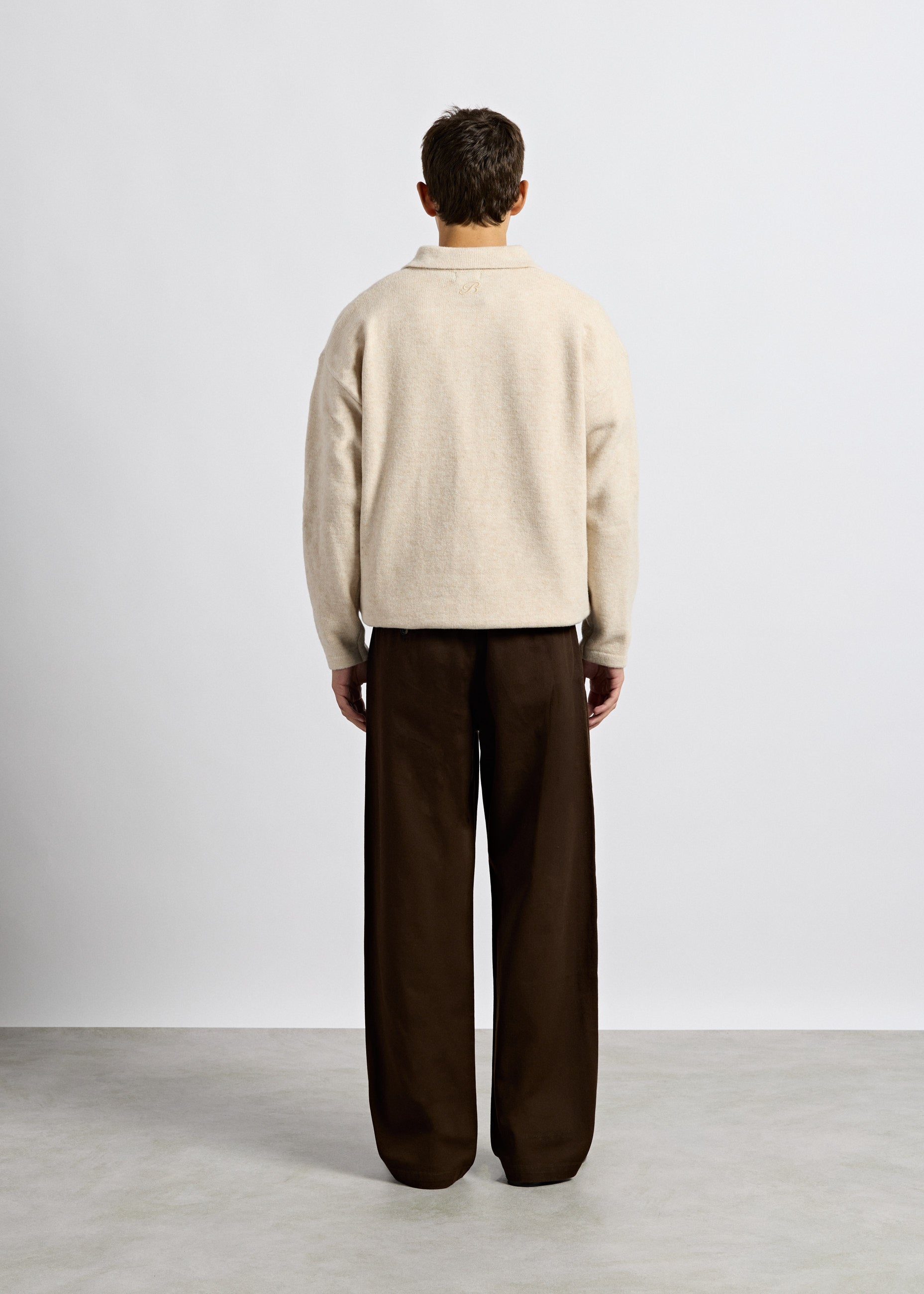 burocs-knitwear-hairy-knit-polo-sweater-beige-wolle image 5