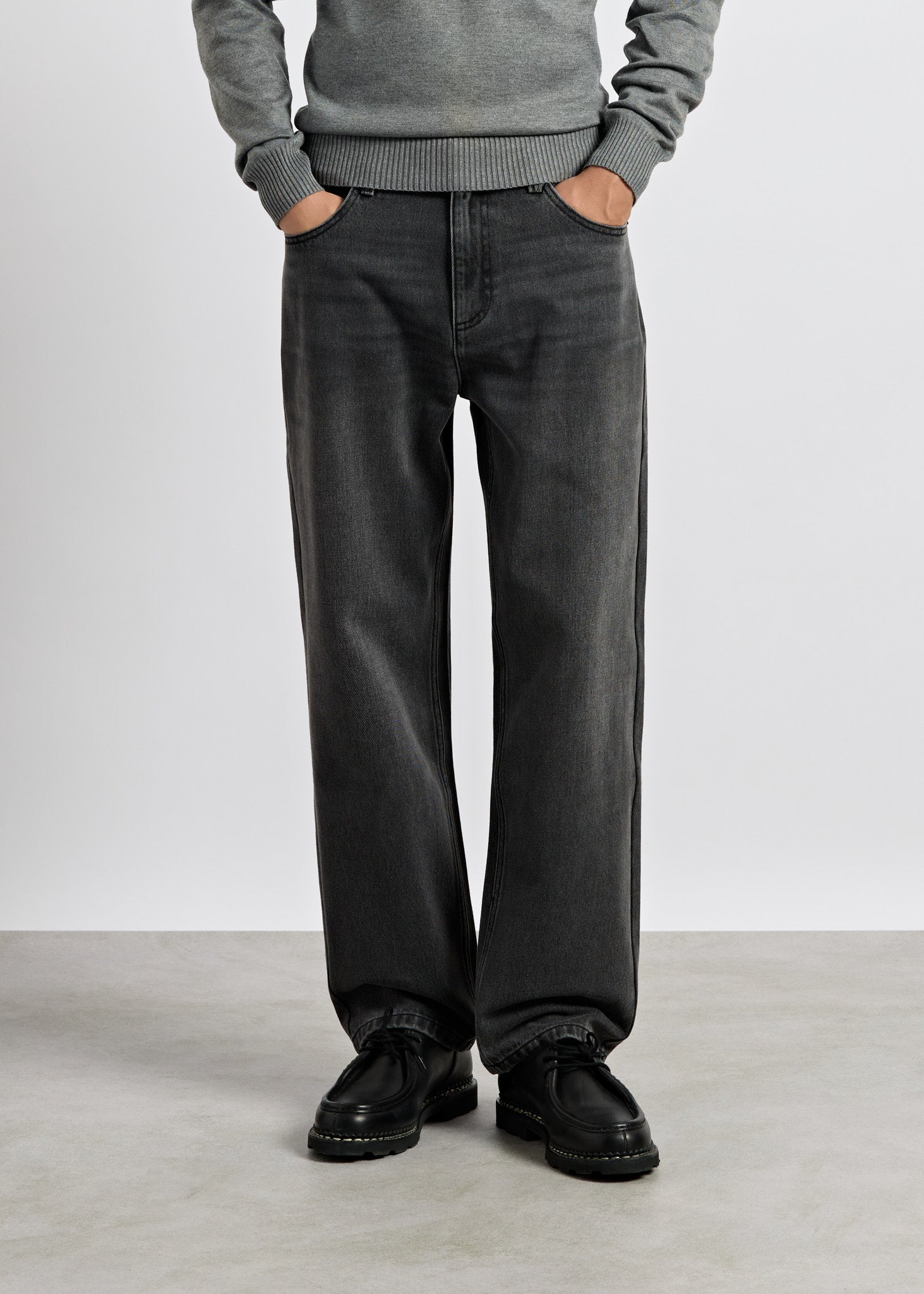 burocs-john-straight-jeans-charcoal-grey-baumwolle image 5
