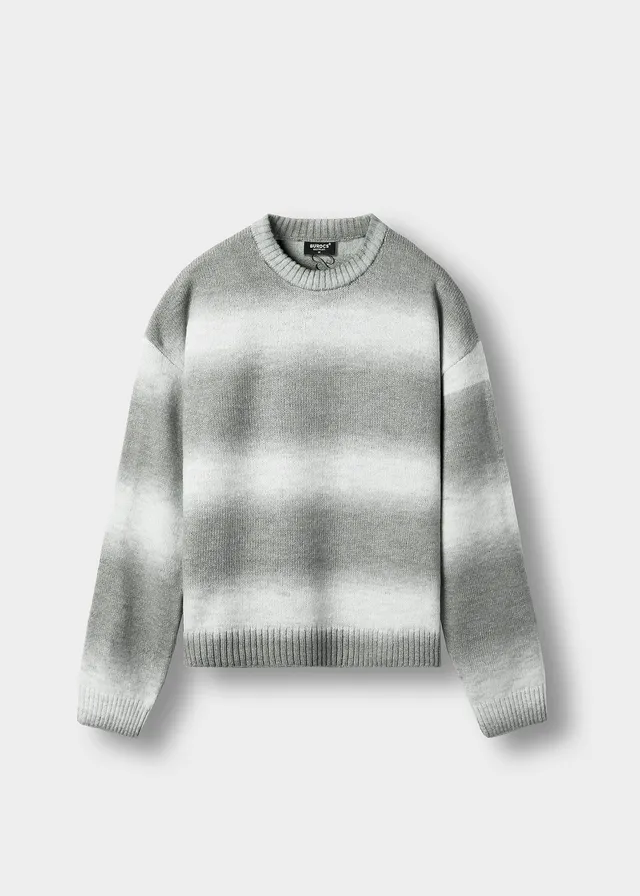 burocs-knit-gradient-crewneck-pullover-grau image 1