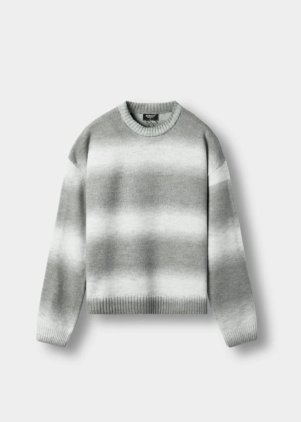 burocs-knit-gradient-crewneck-pullover-grau image 1