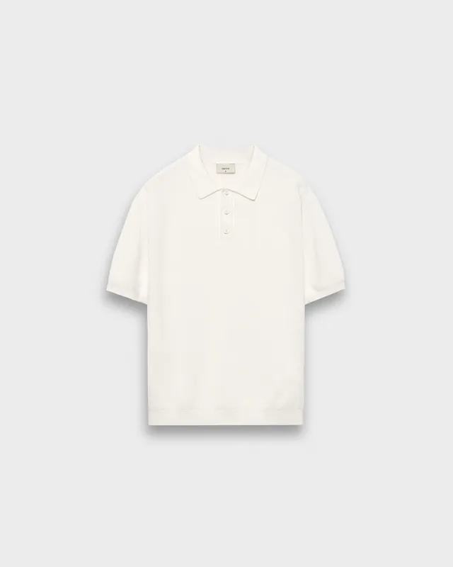 eightyfive-knit-poloshirt-off-white-baumwolle image 1