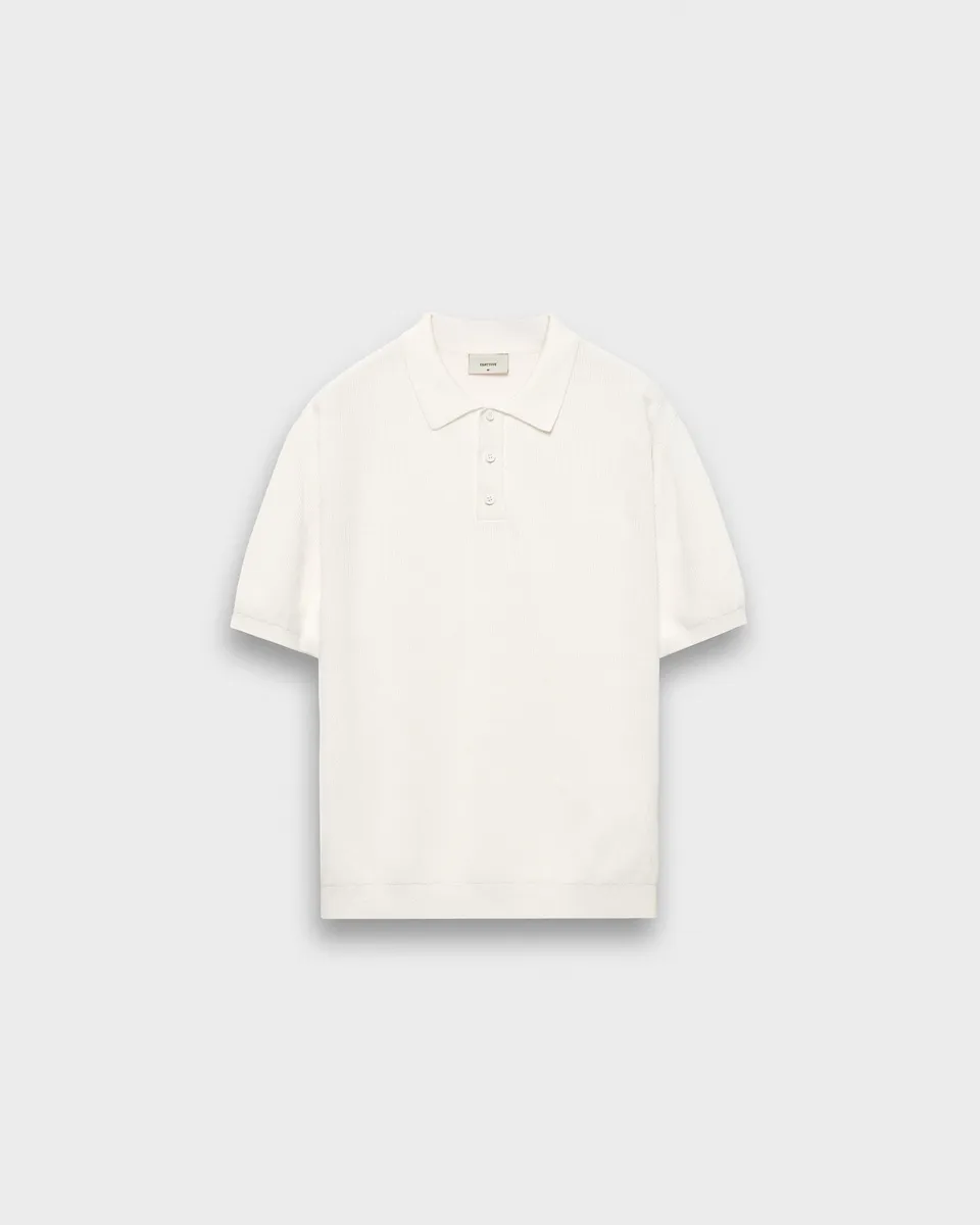 eightyfive-knit-poloshirt-off-white-baumwolle image 1