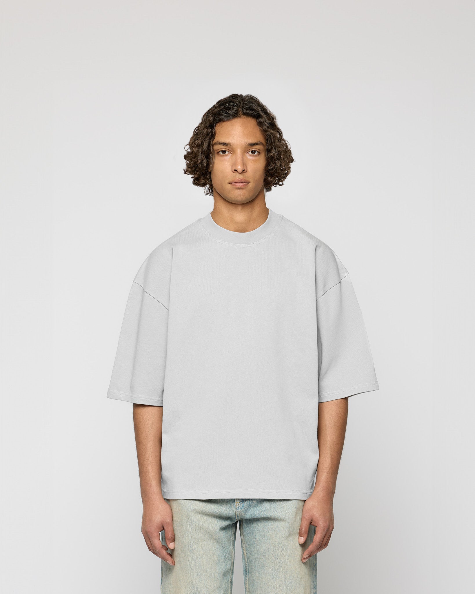 eightyfive-tops-signature-heavy-cropped-t-shirt-light-grey image 2