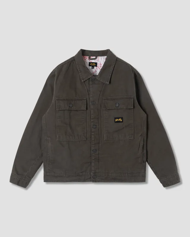 stan-ray-lined-trucker-jacket-herren-jacke-charcoal-duck image 1