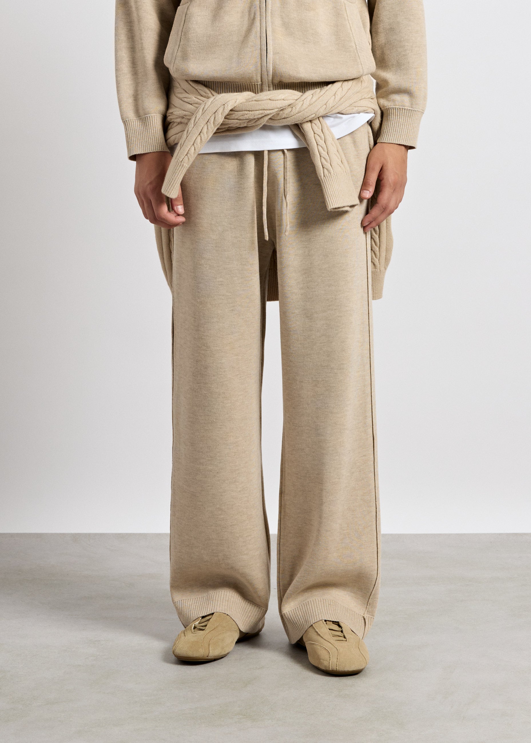 burocs-pants-knit-wide-leg-pants-jogginghose-beige-melange image 3