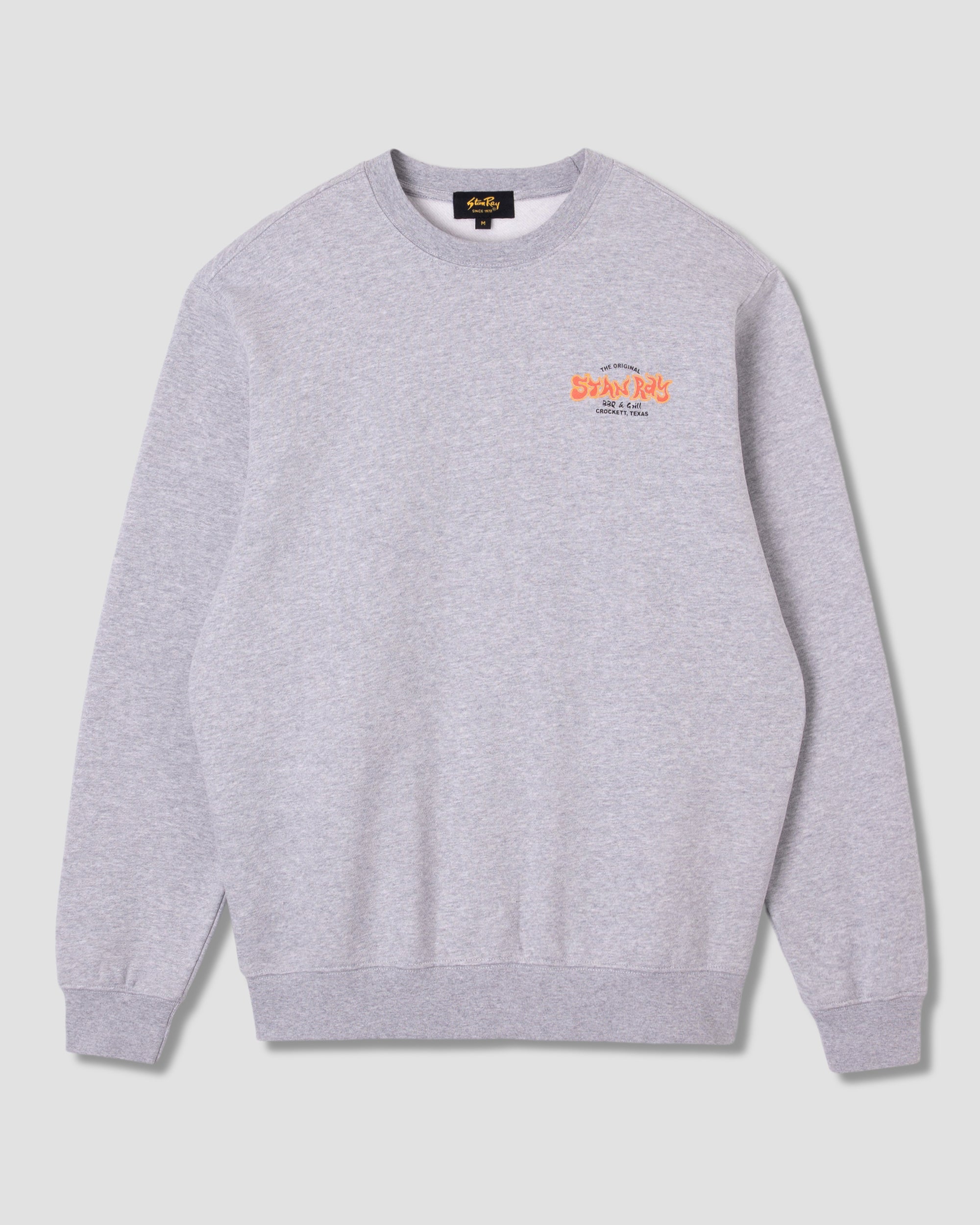 stan-ray-bbq-crew-sweatshirt-grey-heather-baumwolle image 1