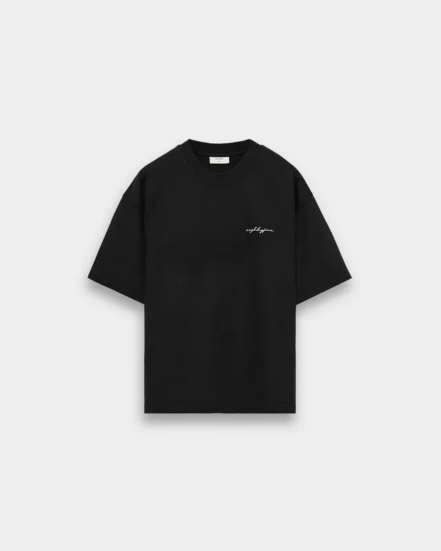 eightyfive-signature-embroidery-oversized-t-shirt-herren-schwarz image 1