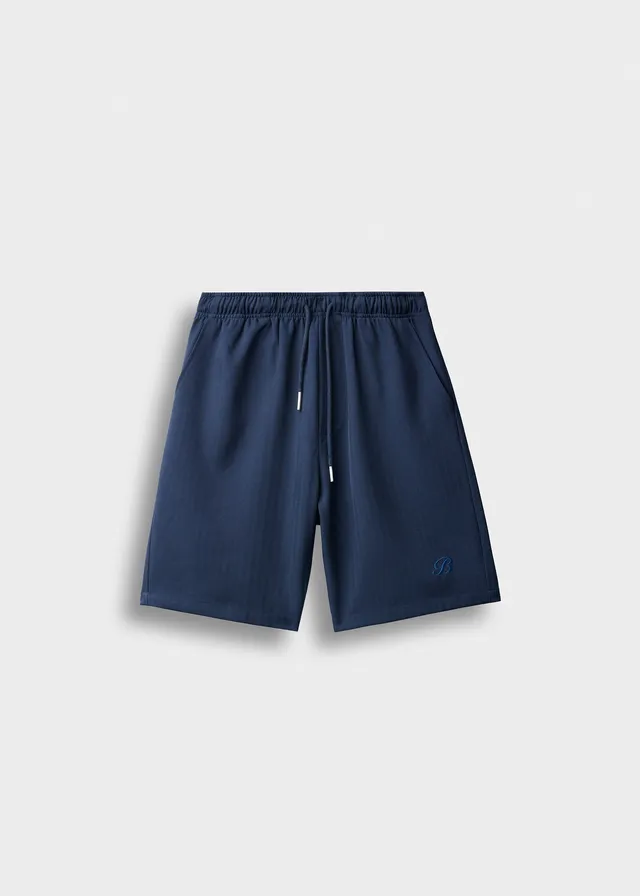 burocs-shorts-herringbone-regular-navy-m-polyester image 1