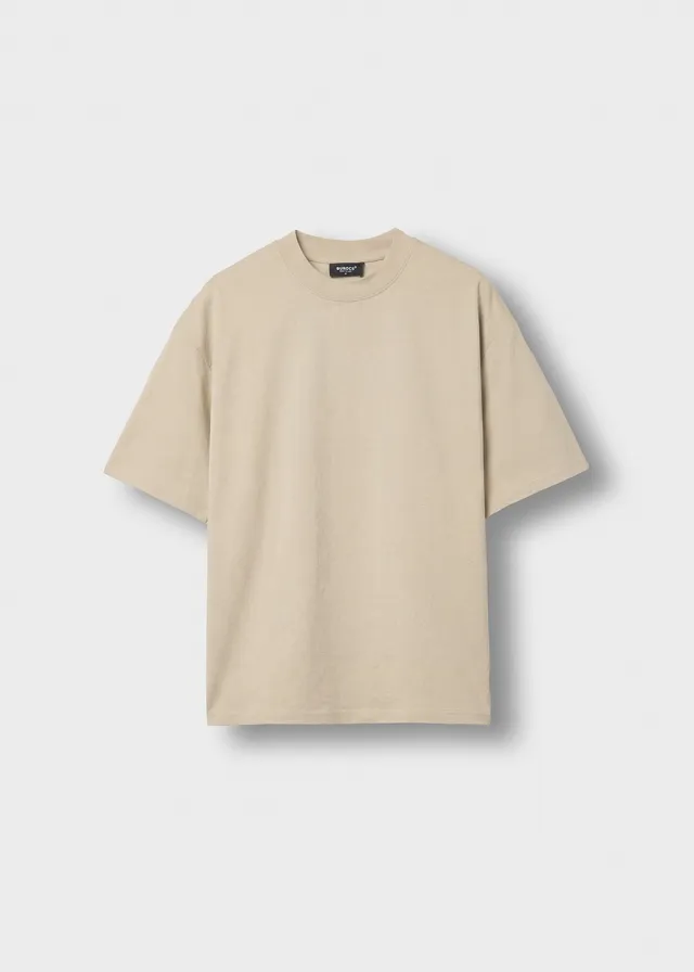 burocs-t-shirts-oversize-t-shirt-herren-beige-240gsm image 1