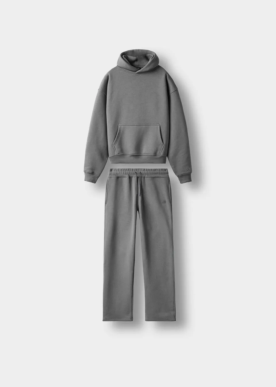 burocs-bundle-trainingsanzug-grau-hoodie-hose-baumwolle image 1