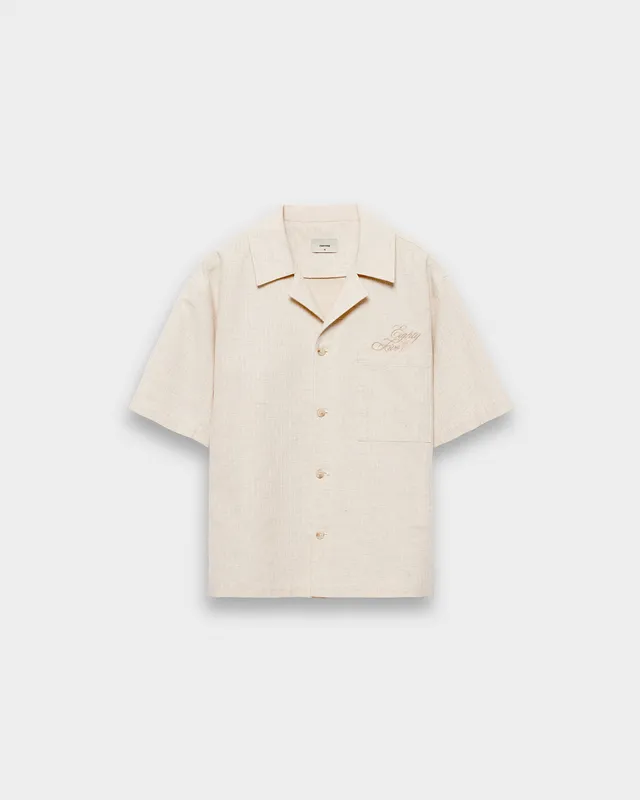 eightyfive-tops-structured-shirt-hemd-ecru-hanf-bowling-kragen image 1