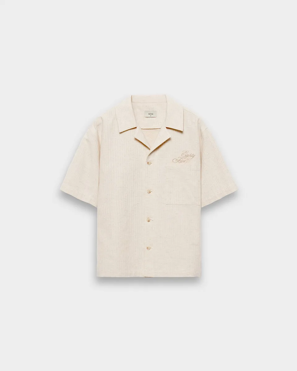 eightyfive-tops-structured-shirt-hemd-ecru-hanf-bowling-kragen image 1