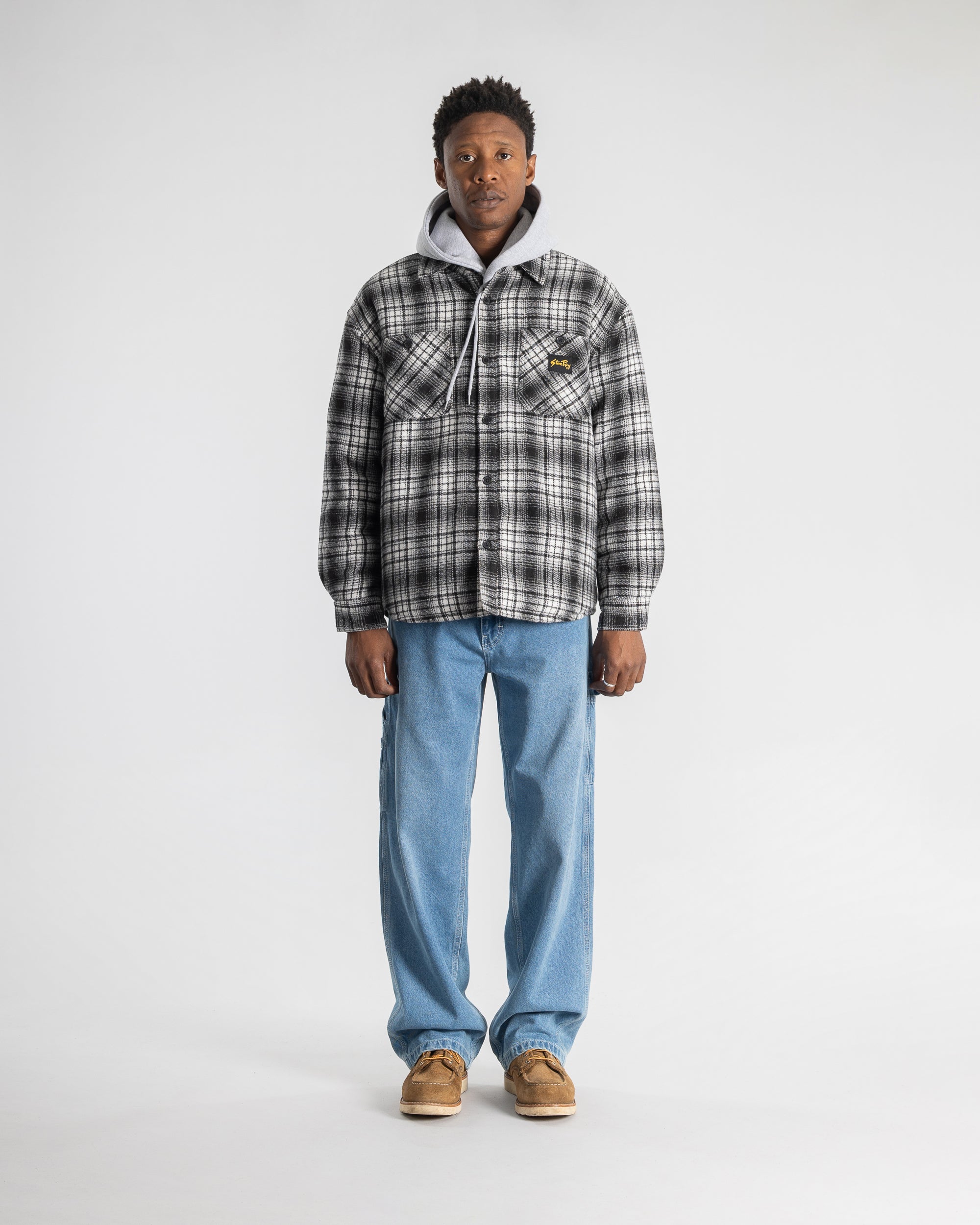 stan-ray-quilted-plaid-overshirt-jacke-blue-gesteppt image 2
