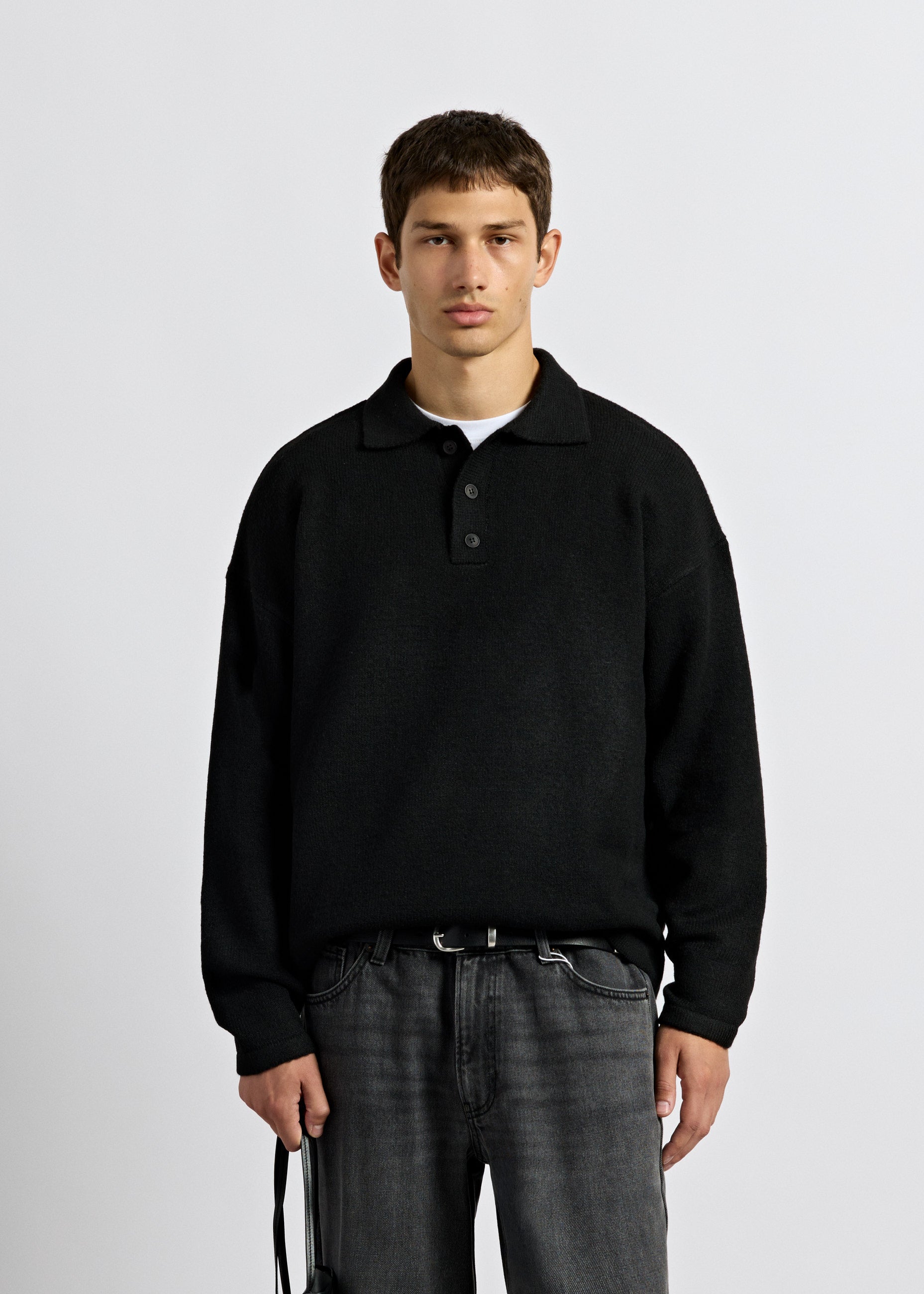 burocs-hairy-polopullover-schwarz-oversize image 3