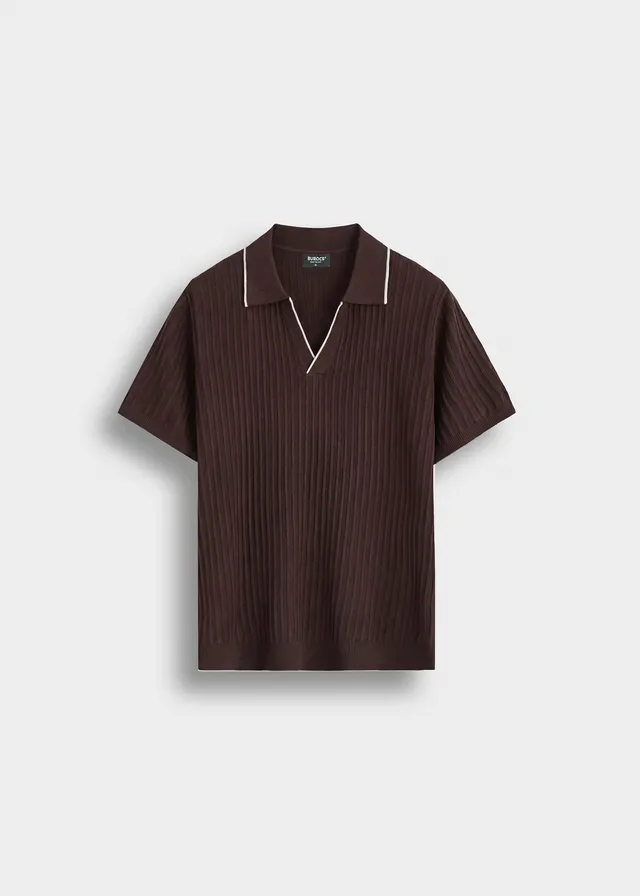 burocs-polo-t-shirt-brown-regular-fit-feinstrick image 1