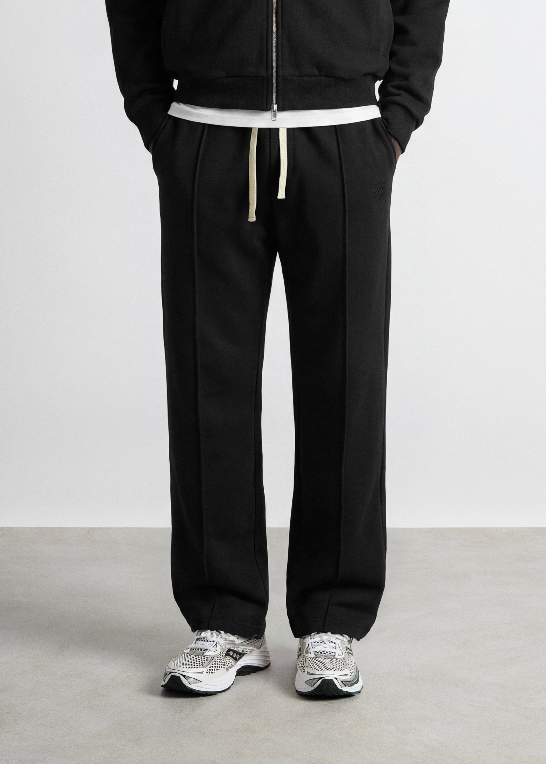 burocs-sweatpants-wide-leg-seam-sweatpants-hose-black image 4