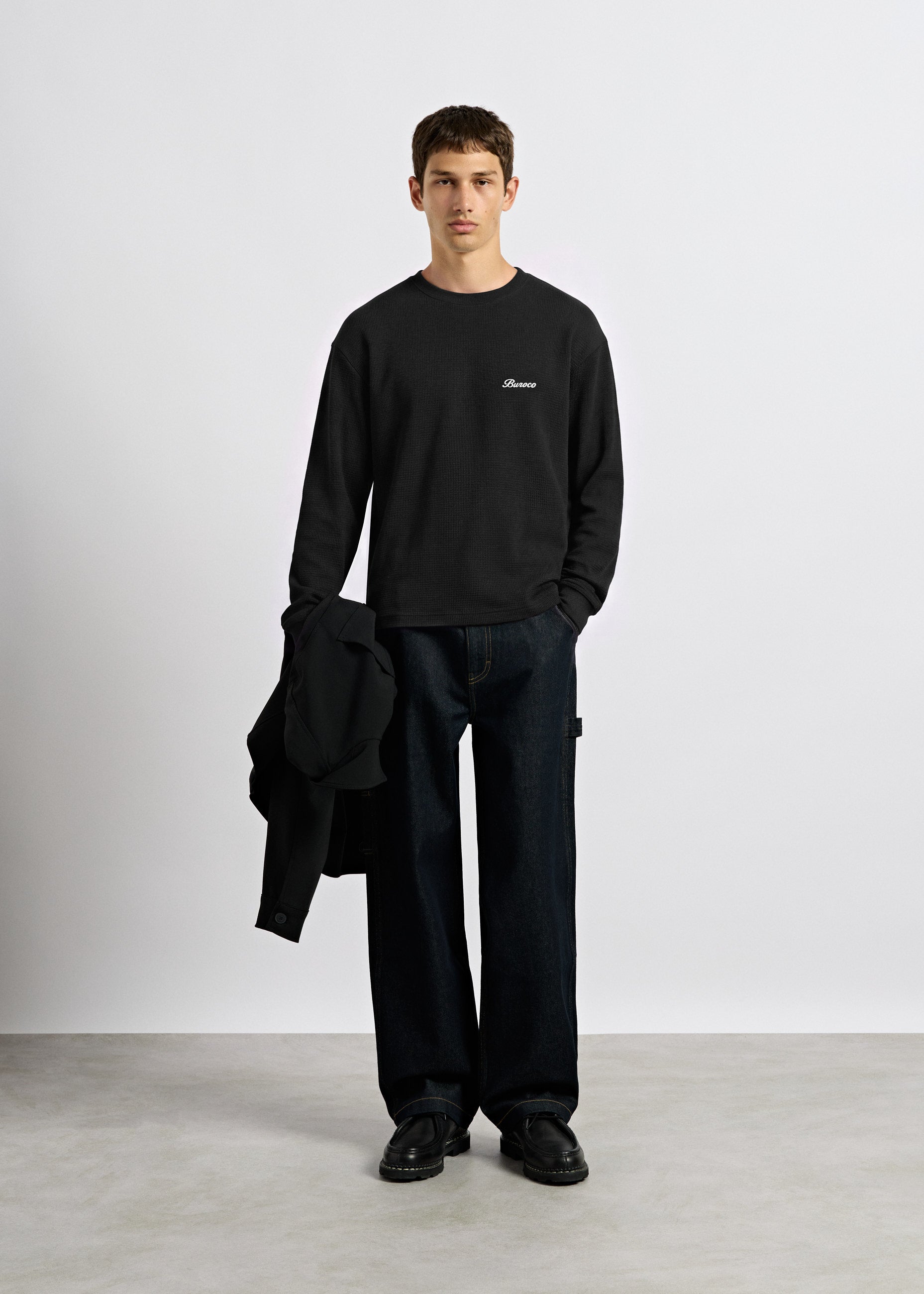 burocs-waffle-longsleeve-black-relaxed-fit-m image 4