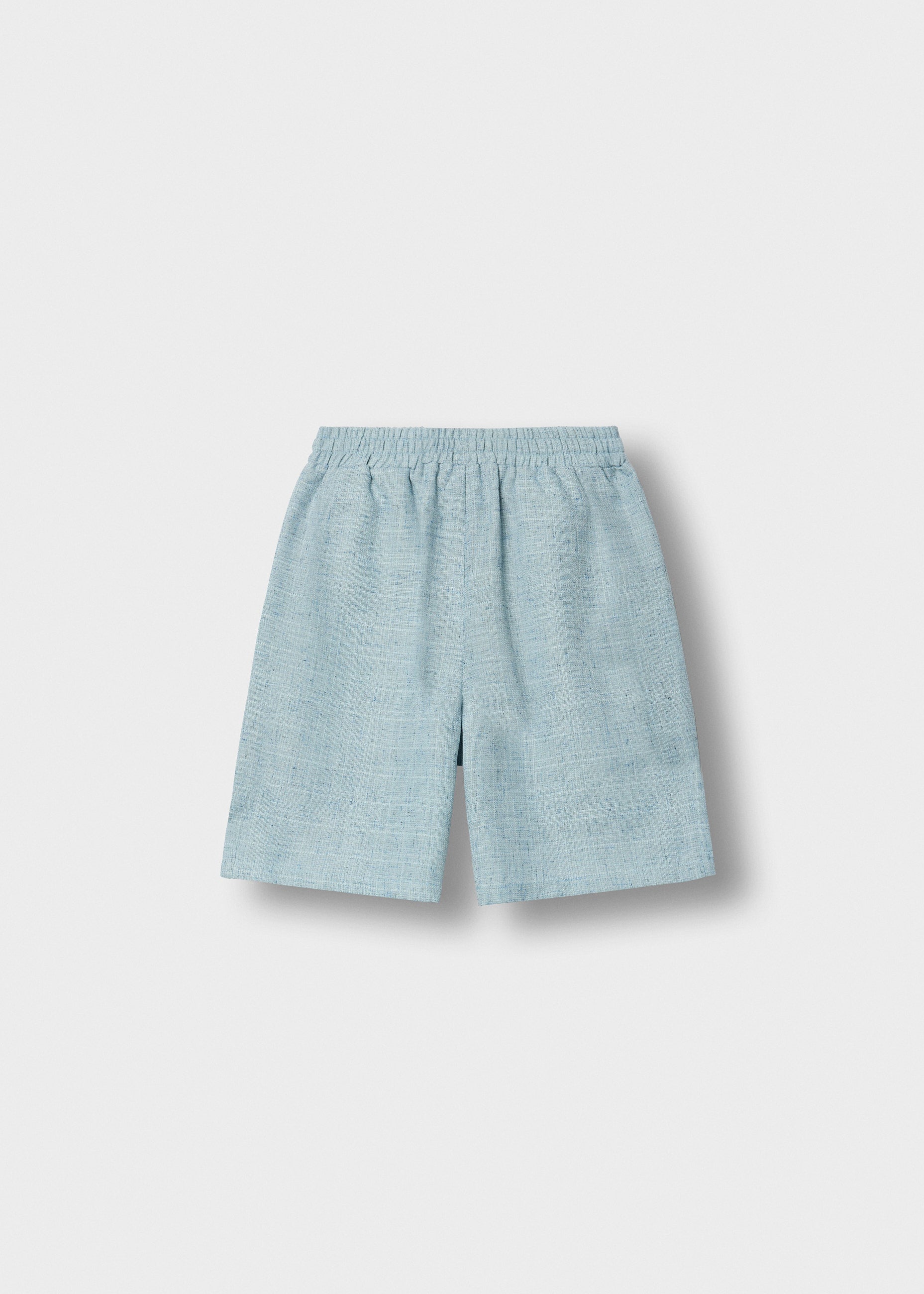 burocs-melange-yarn-shorts-blue-regular-fit-tunnelzug image 2