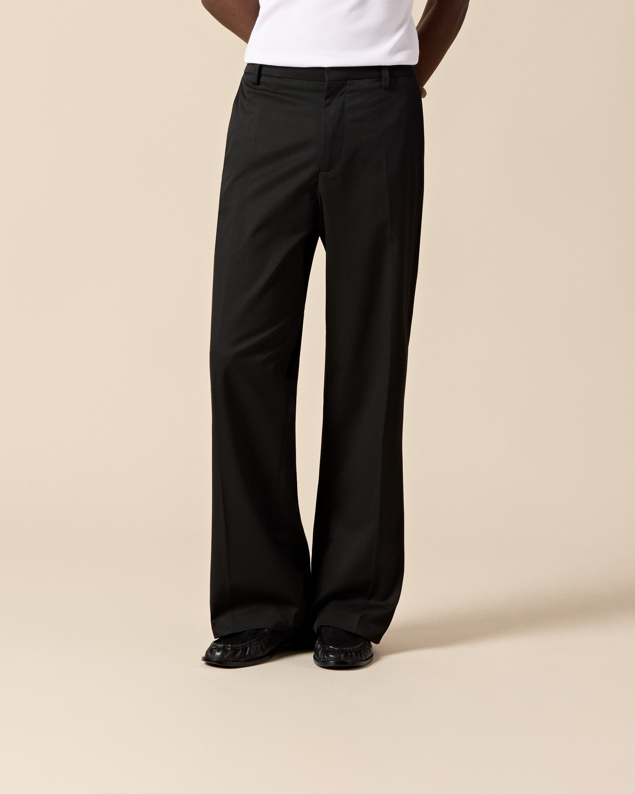 eightyfive-flared-tailored-pants-hose-black-meteorite-flared-fit image 3
