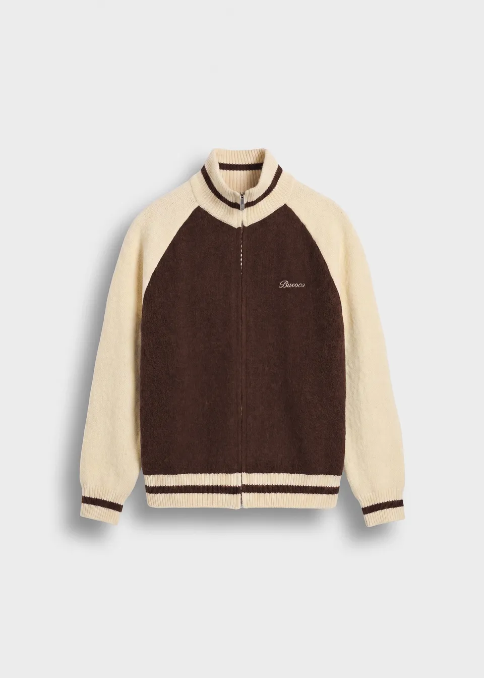 burocs-knitted-zip-jacke-dark-chocolate-oversized image 1