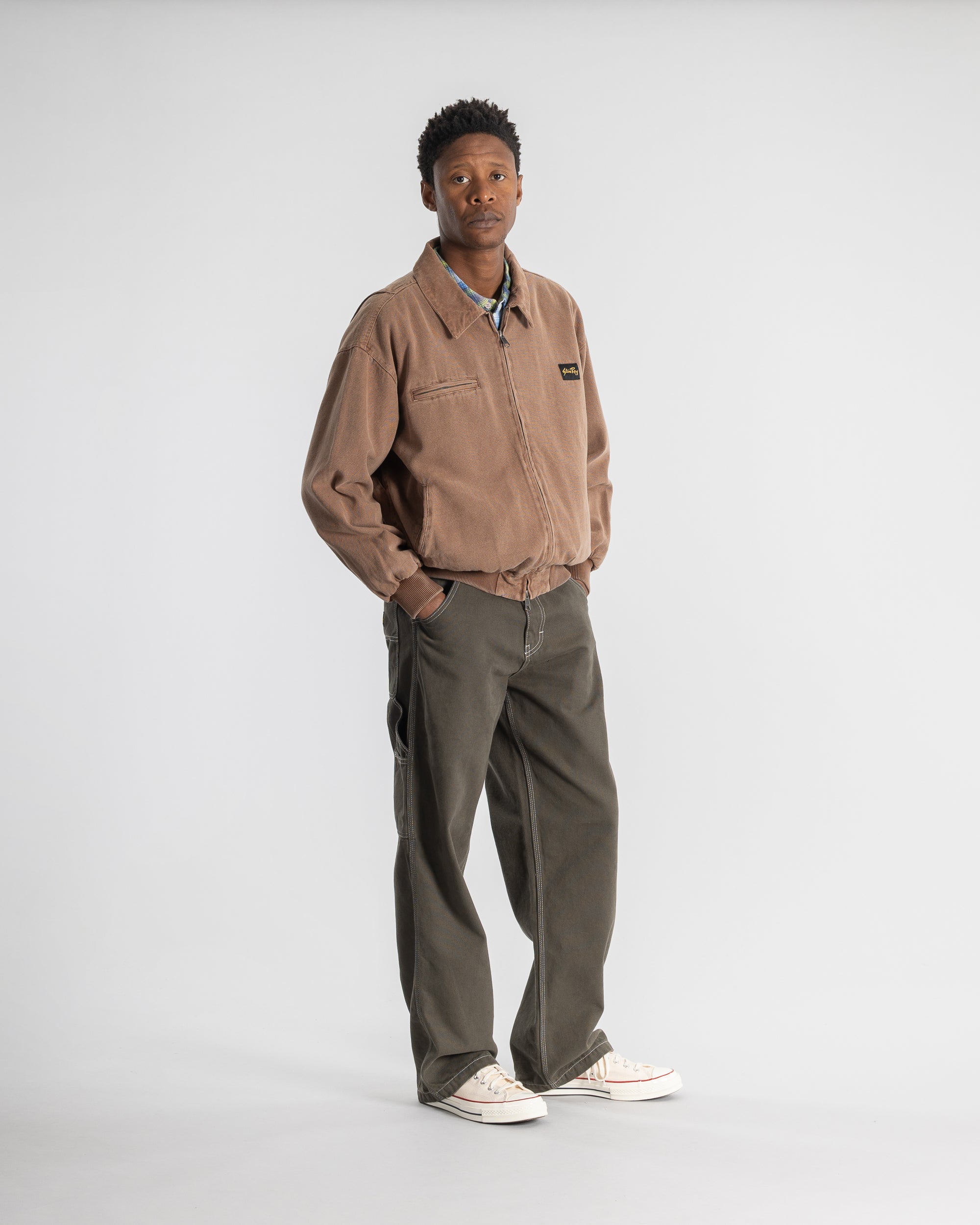 stan-ray-roughneck-collared-bomber-jacke-washed-acorn-baumwolle image 2