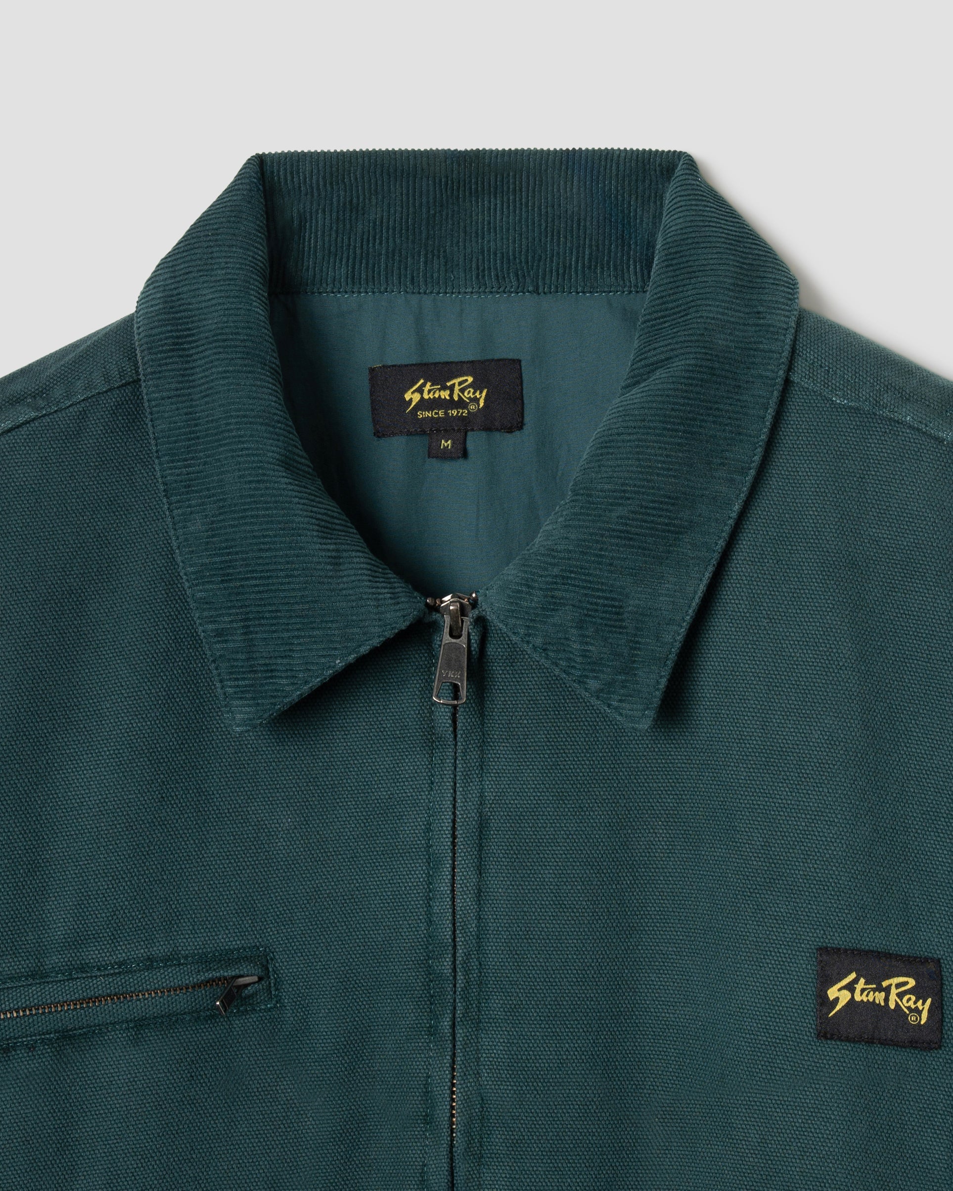 stan-ray-roughneck-collared-bomberjacke-botanical-green-canvas image 2