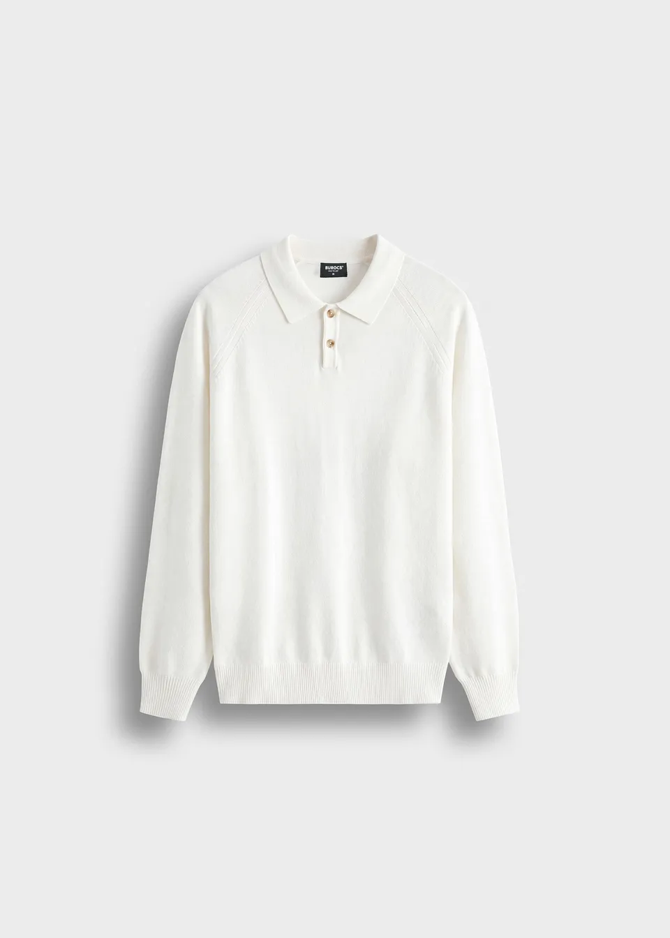 burocs-fine-knit-polo-sweater-strickpolo-off-white-regular-fit image 1