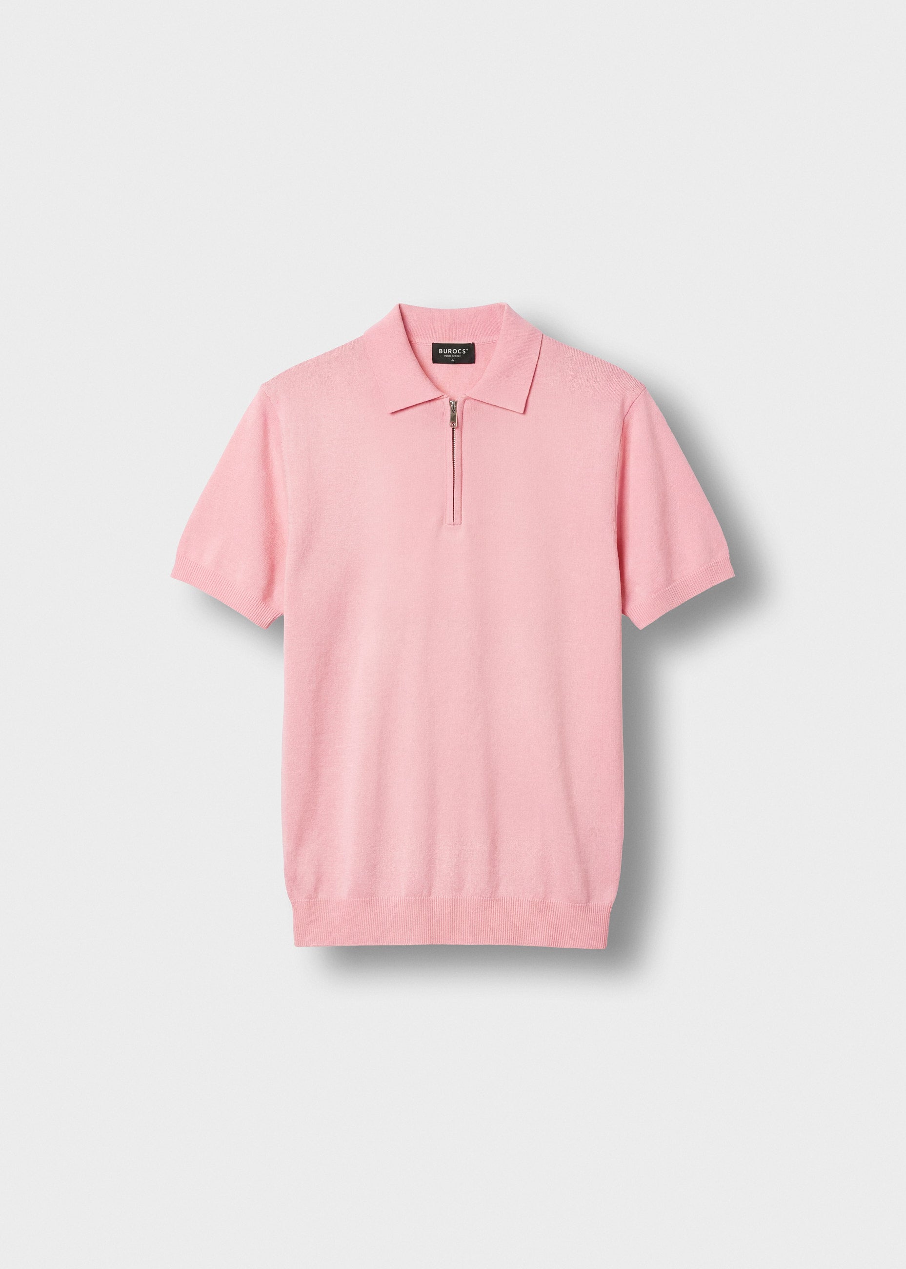 burocs-quarter-zip-polo-shirt-pink-nectar-slim-fit image 1