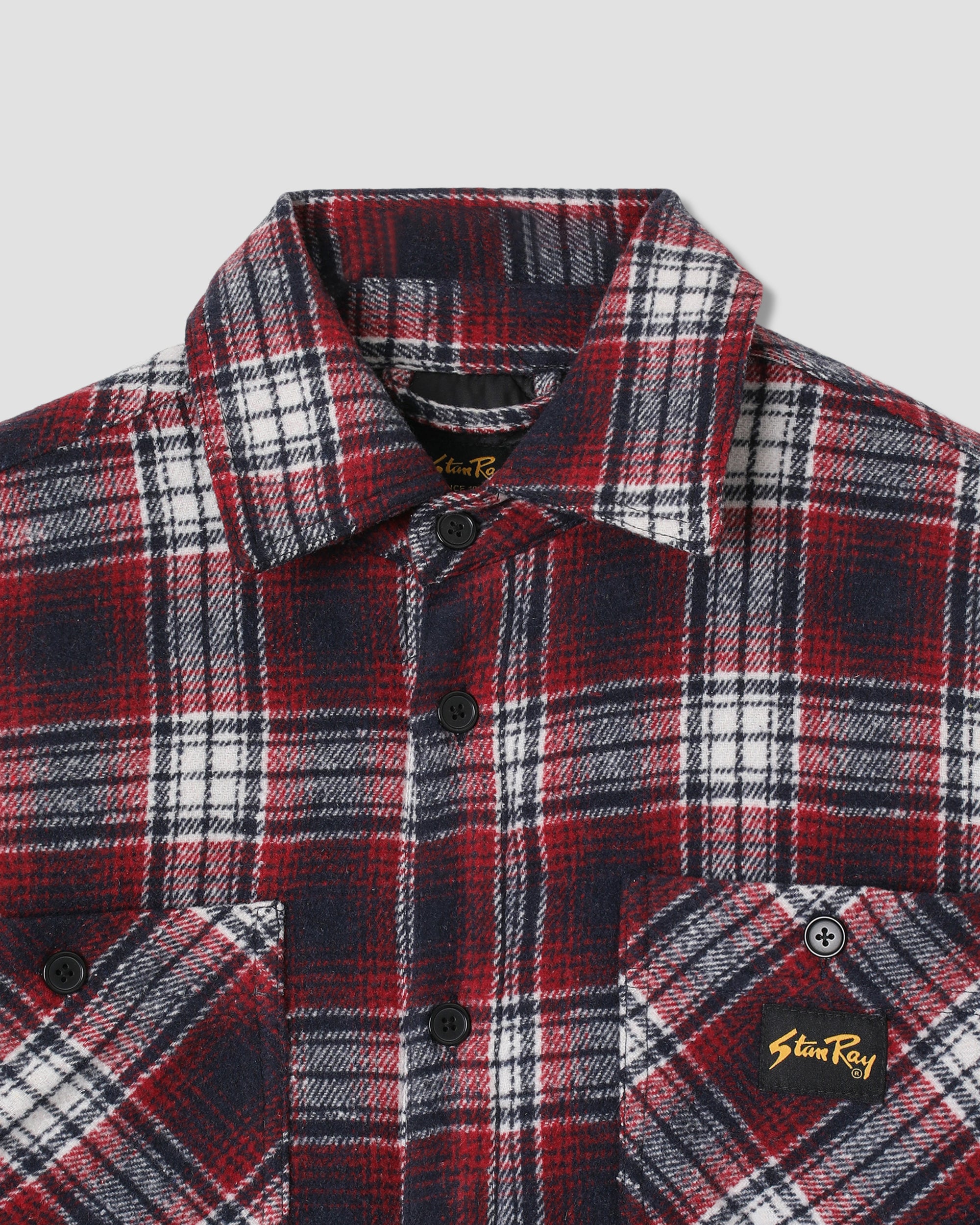 stan-ray-quilted-overshirt-rot-plaid-wattiert image 4