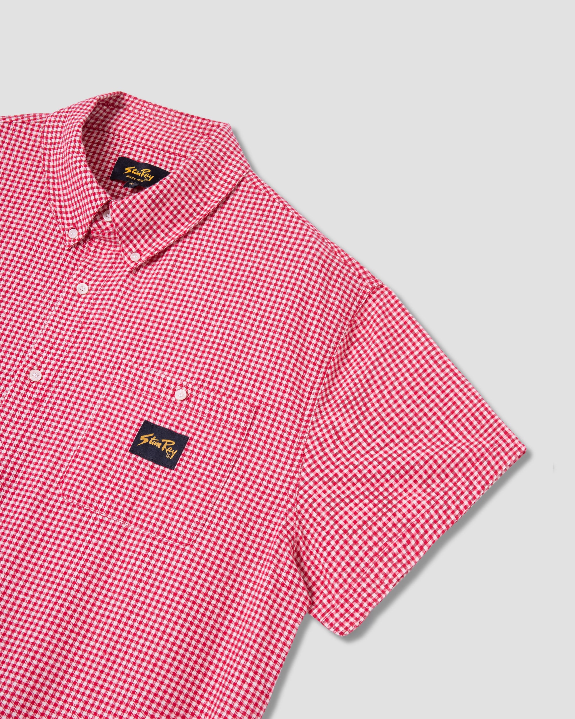 stan-ray-flannel-shirt-kurzarmhemd-red-gingham-kariert image 4