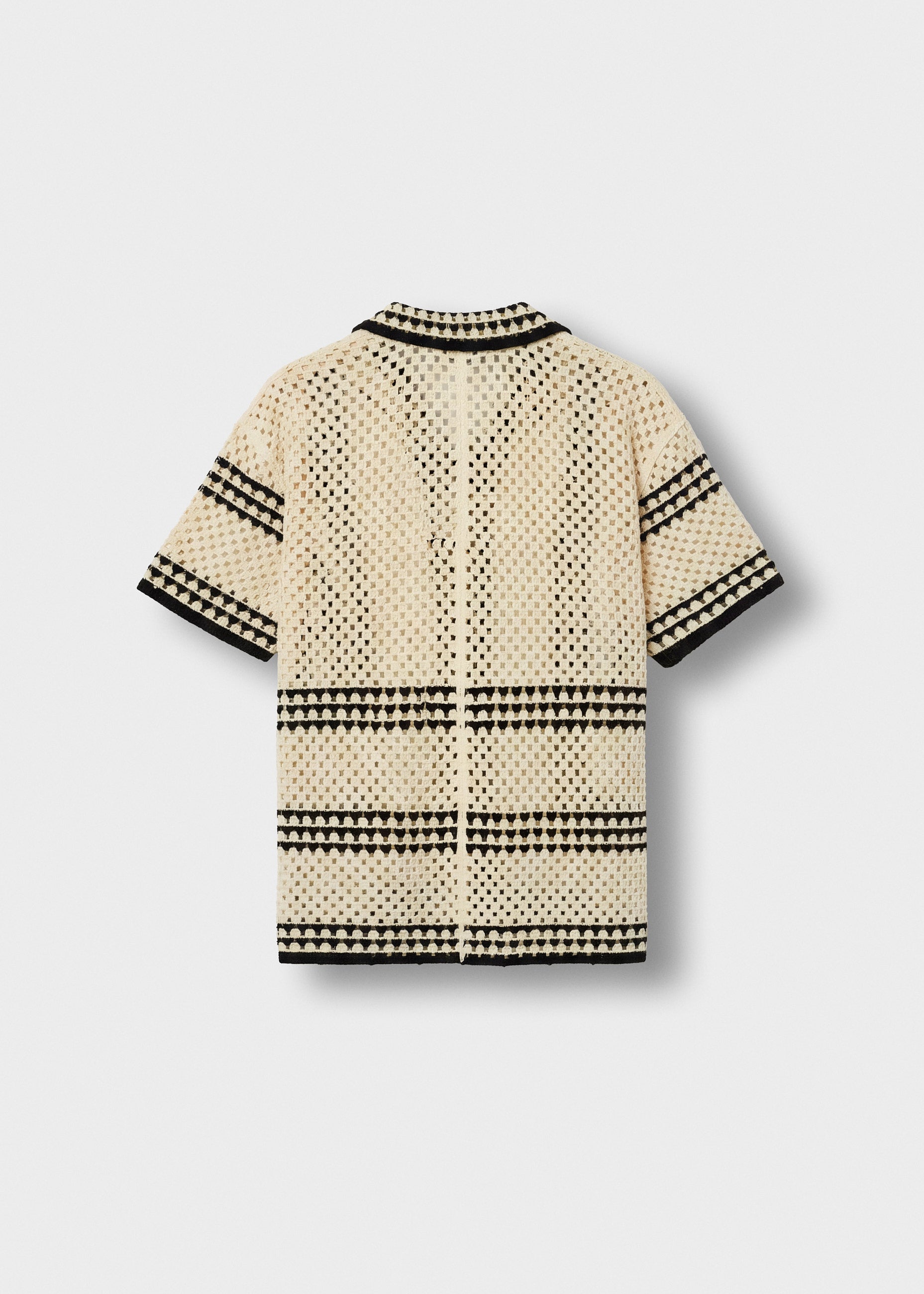 burocs-crochet-bicolor-shirt-hemd-off-white-oversize image 2