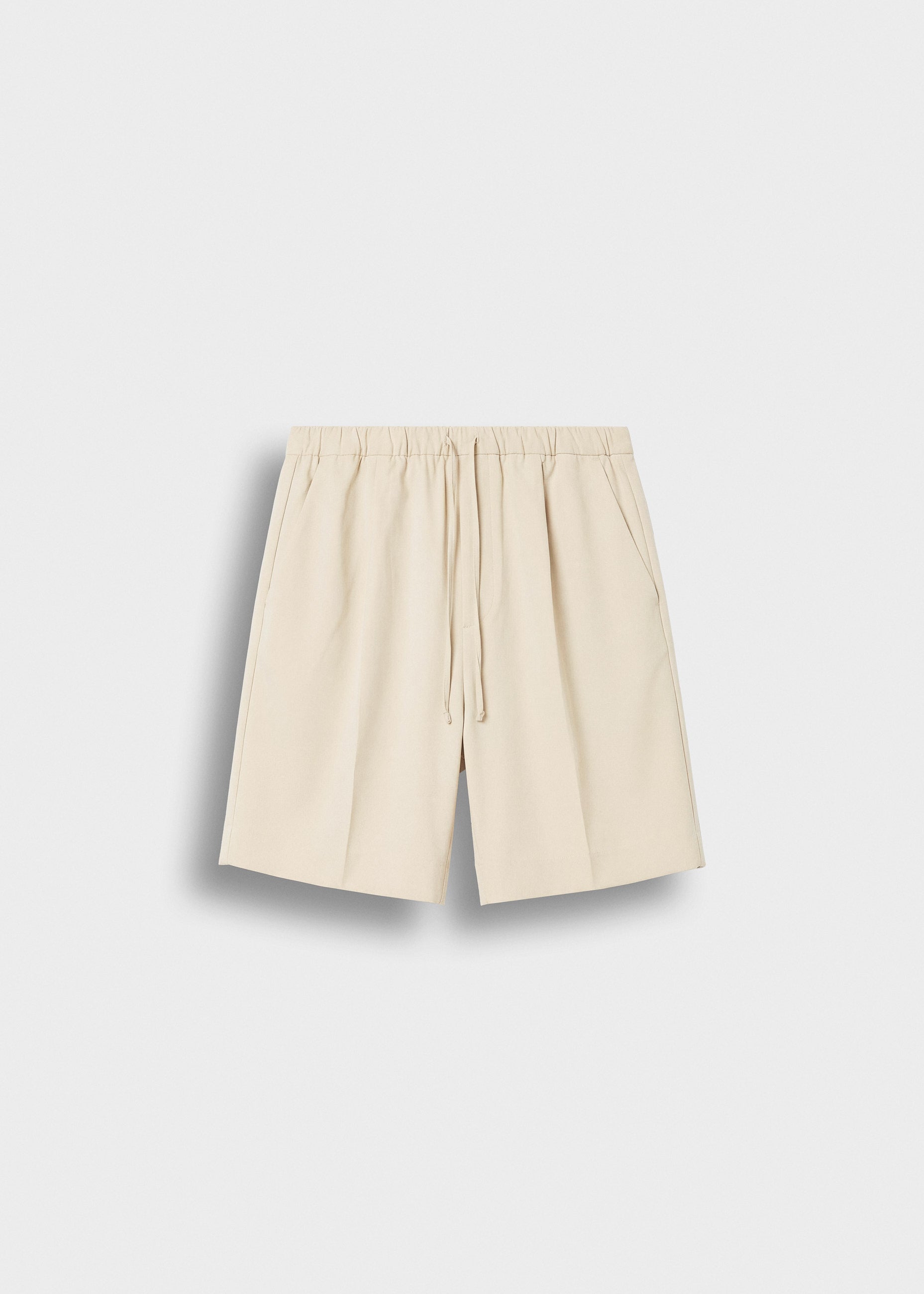 burocs-shorts-loose-drawstring-shorts-beige-relaxed-fit image 1