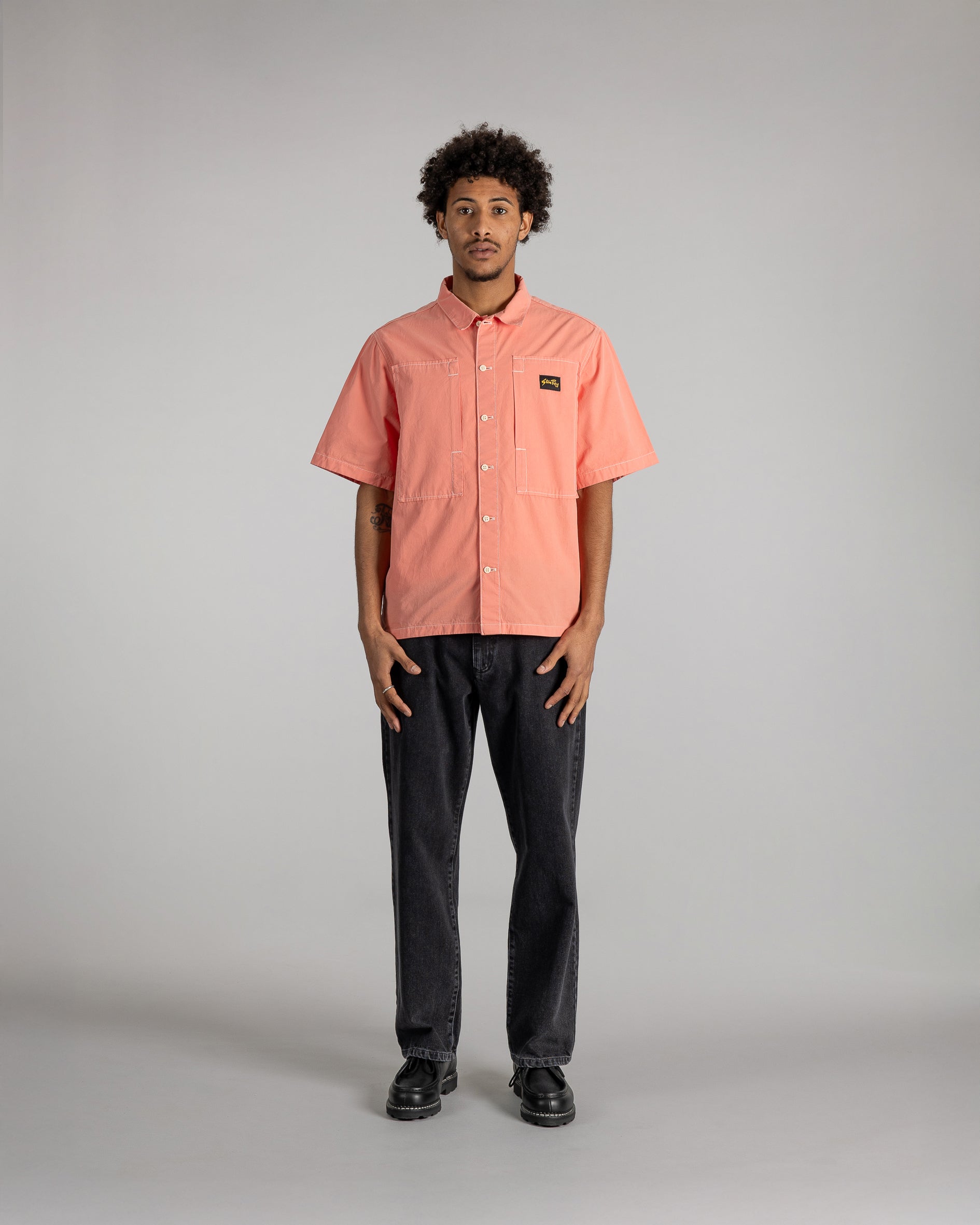 stan-ray-shirts-painter-kurzarmhemd-washed-red image 3