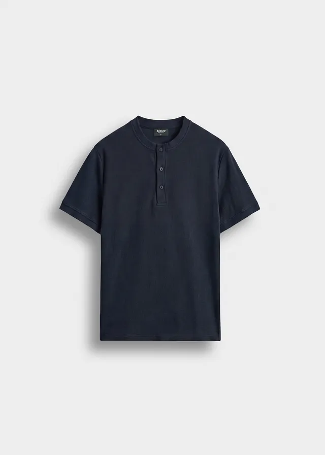 burocs-t-shirts-rib-henley-t-shirt-navy-slim-baumwolle image 1